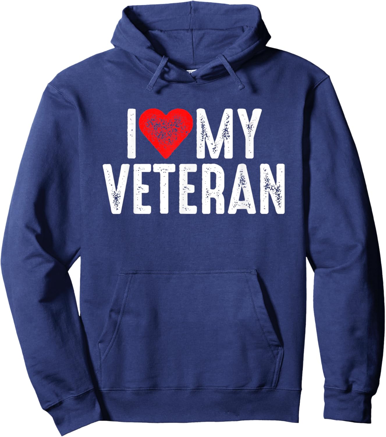 I Love My Veteran Hoodie - Hoodie | Navy