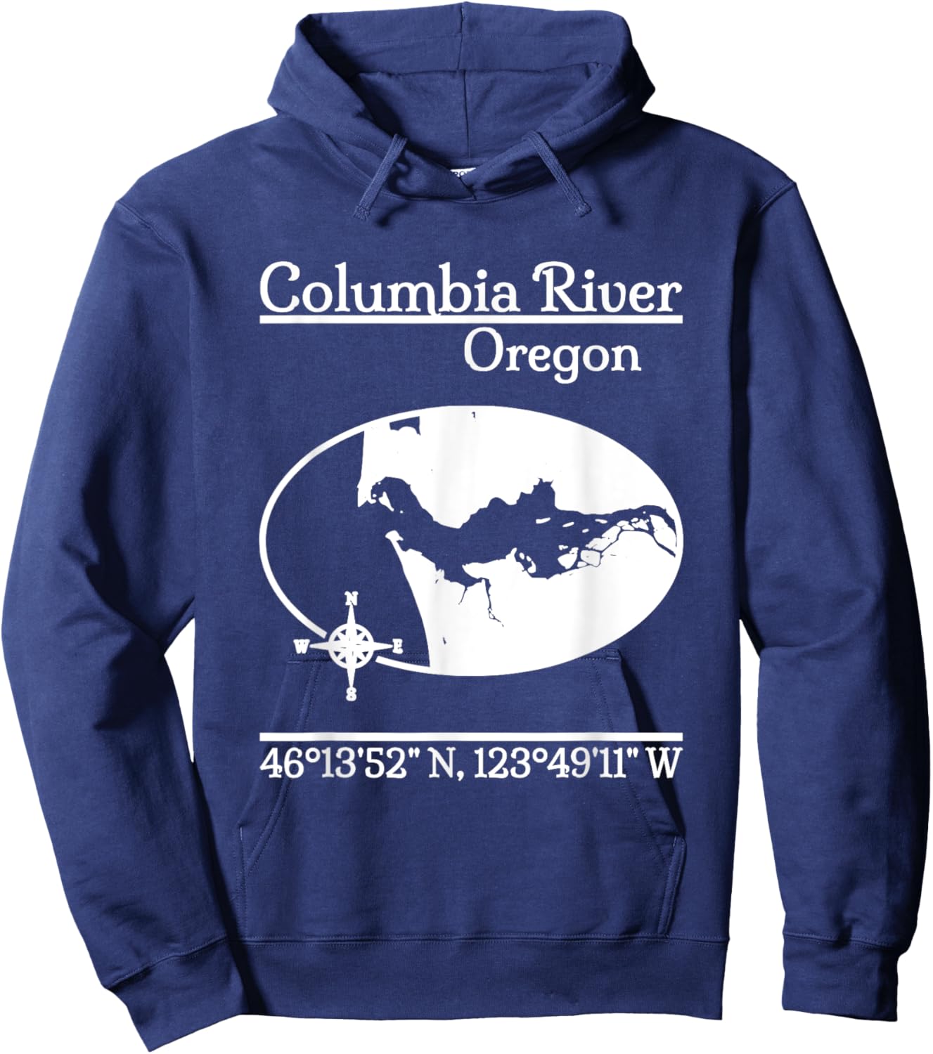 Columbia River - Oregon Hoodie - Hoodie | Navy
