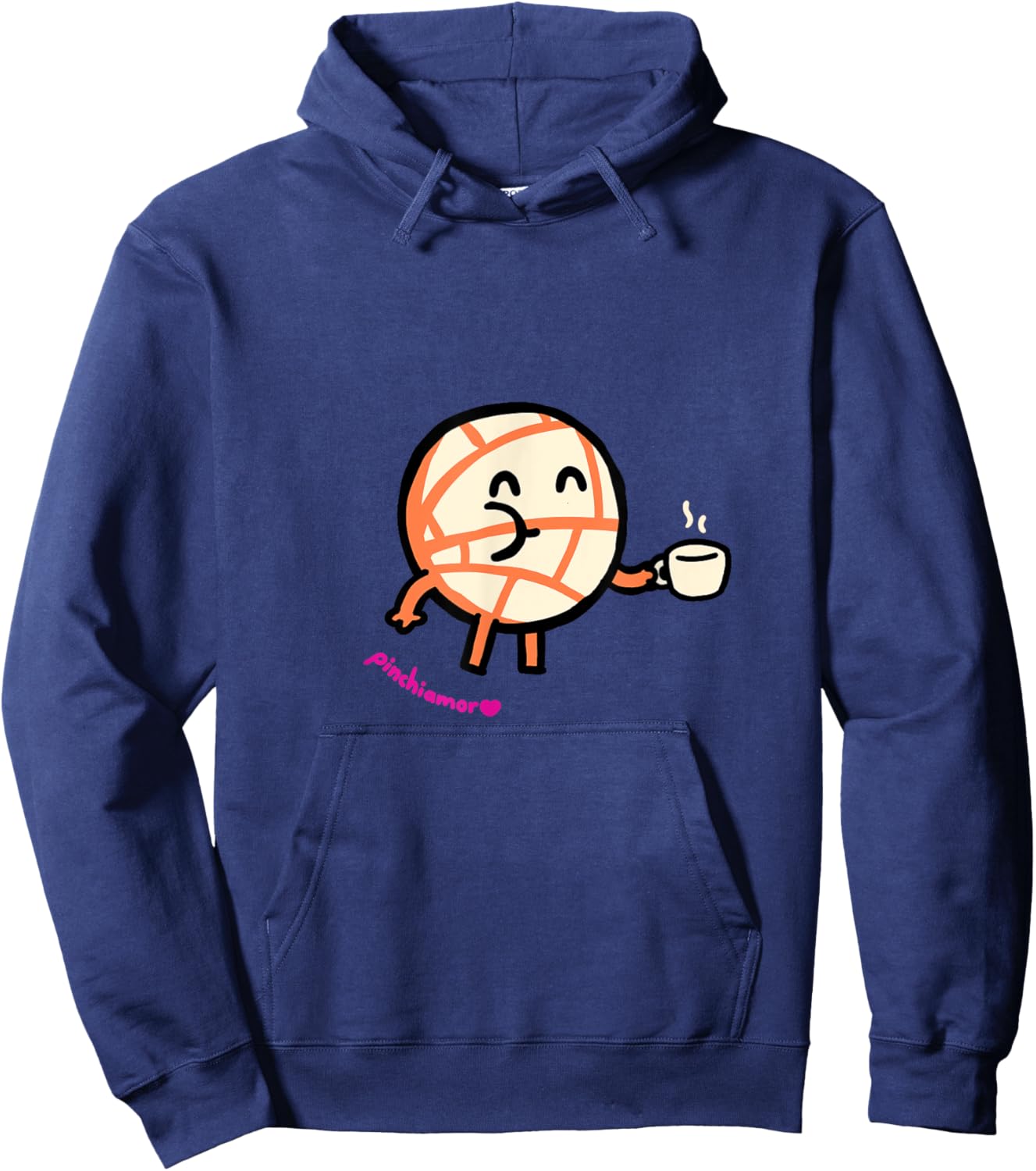 Couple desing Coffe and Pan, Love. Hoodie - Hoodie | Navy