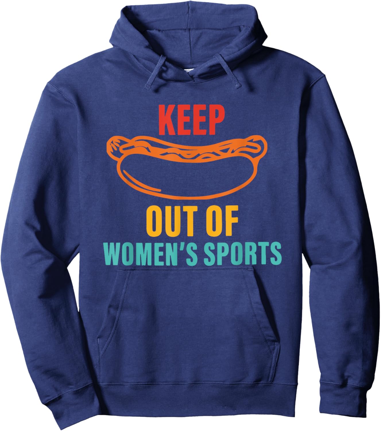 Keep Out Of Women's Sports Retro Hoodie - Hoodie | Navy