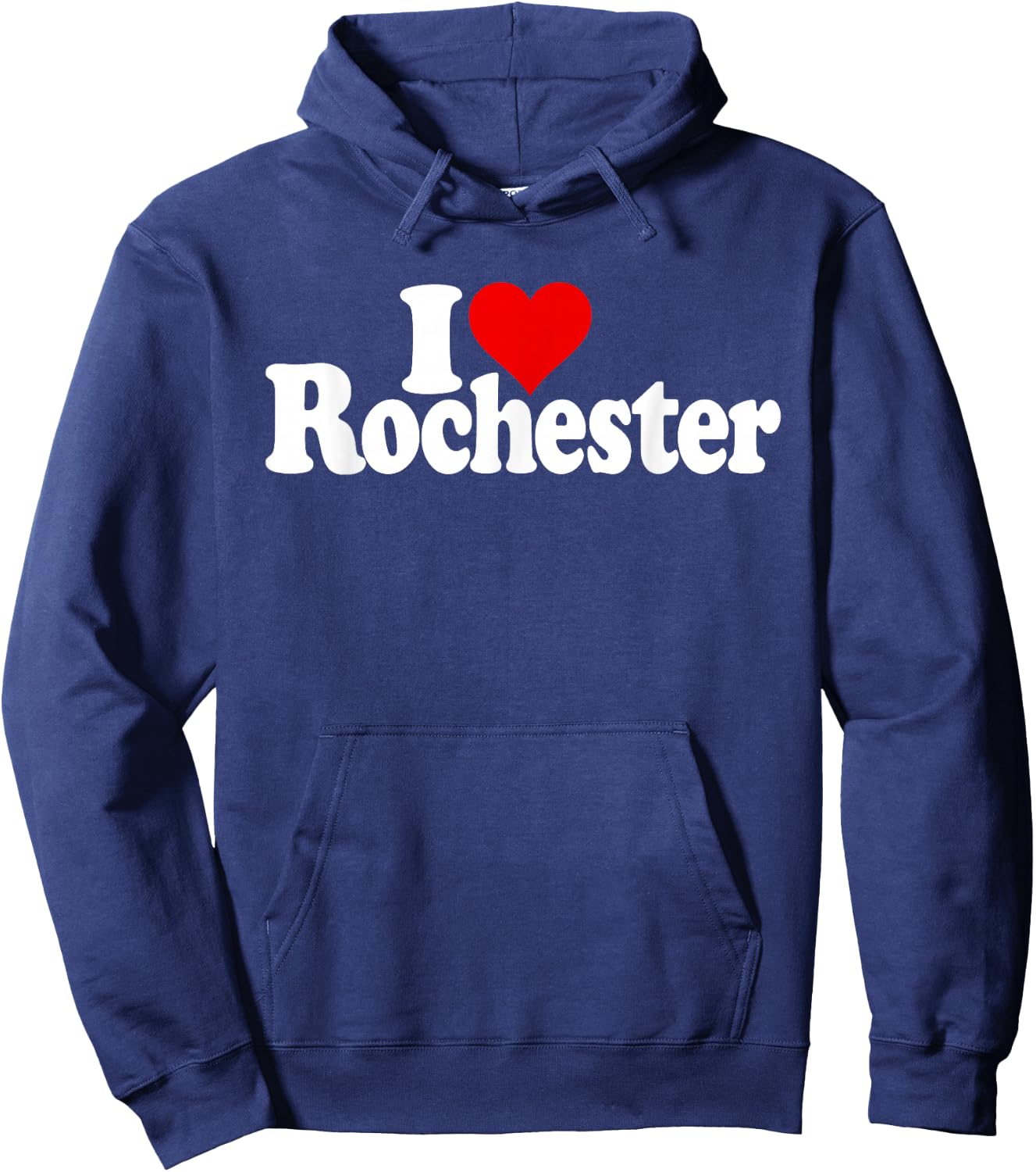 I Love Heart Rochester Ny New York Hoodie - Hoodie | Navy