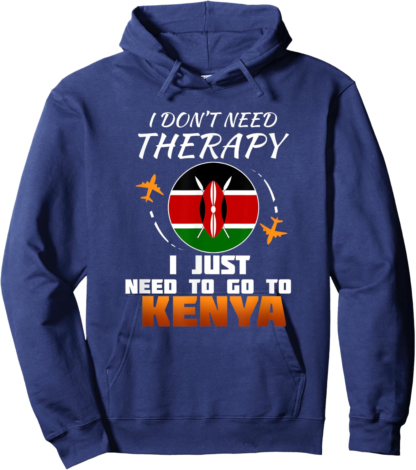 Kenyan Flag I Funny Kenya Flag I Vacation Kenya Hoodie - Hoodie | Navy