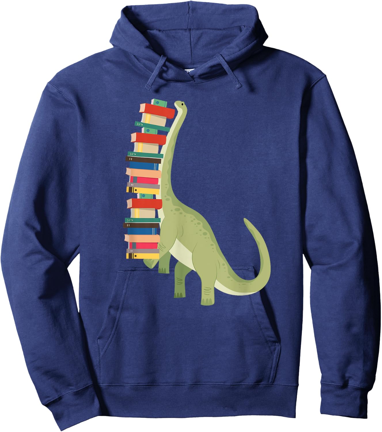 Funny Dinosaur Librarian Reading Hoodie - Hoodie | Navy