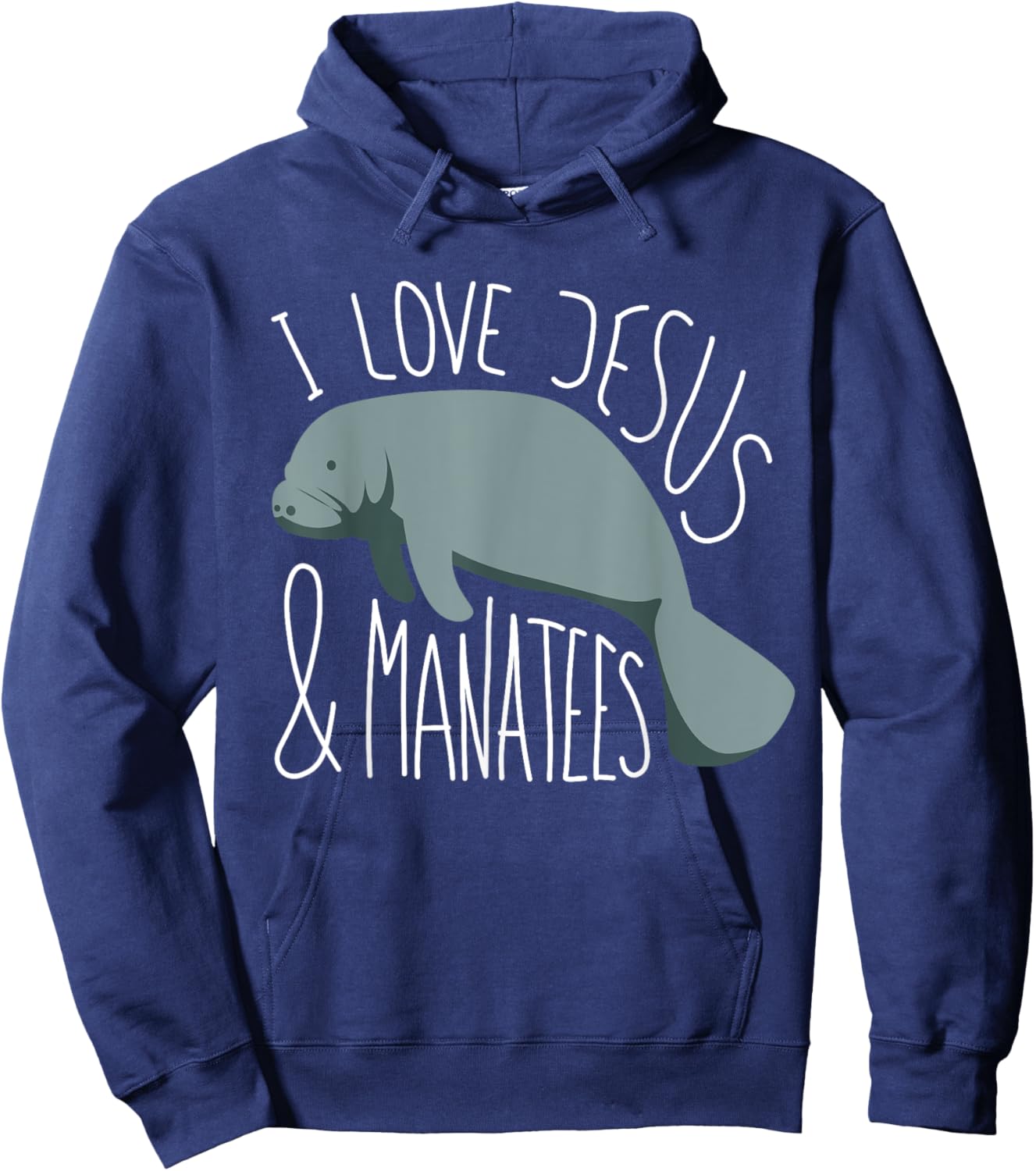 Manatee Lover I Jesus & Manatees I Sea Cow Hoodie - Hoodie | Navy