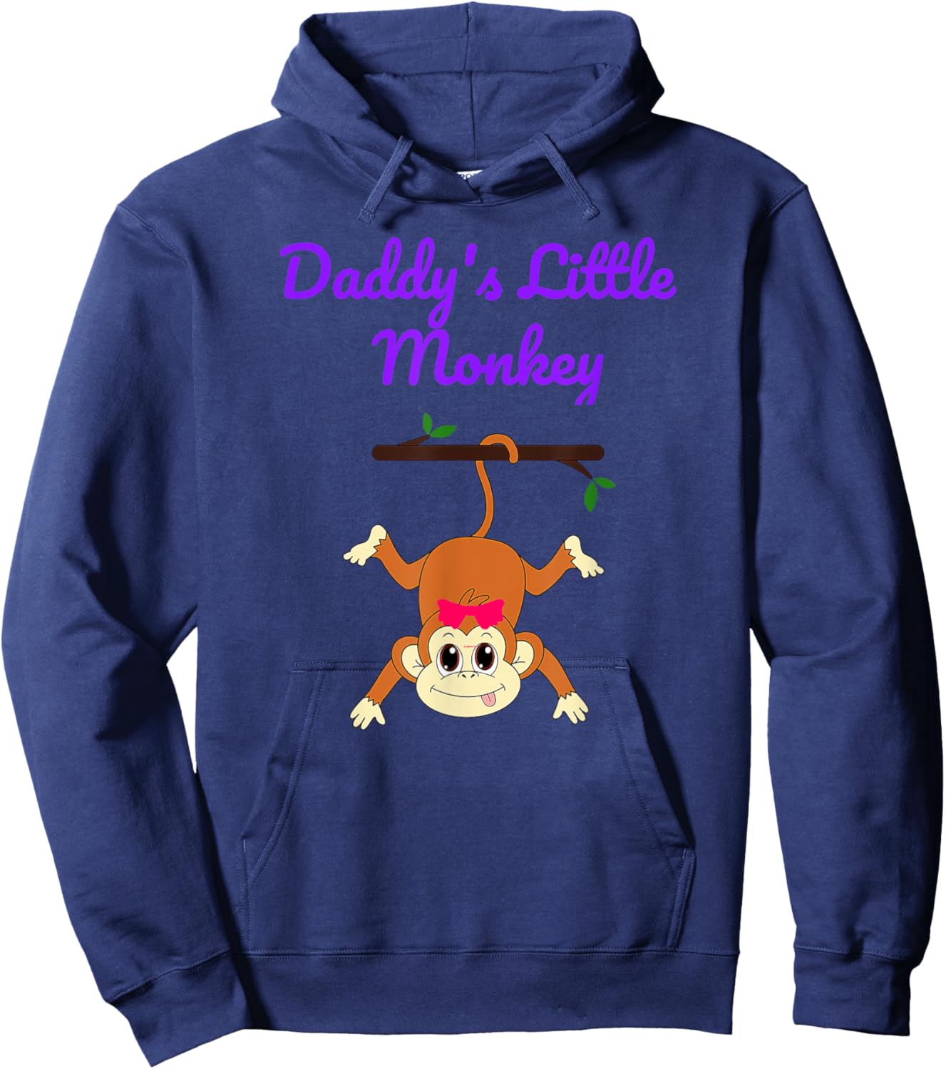 Daddy's Little Monkey Hoodie - Hoodie | Navy