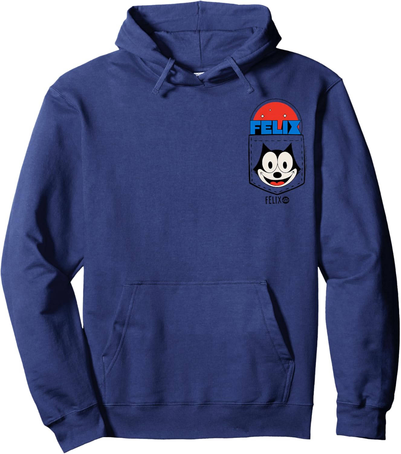 Felix The Cat Signature Grin Pocket Hoodie - Hoodie | Navy