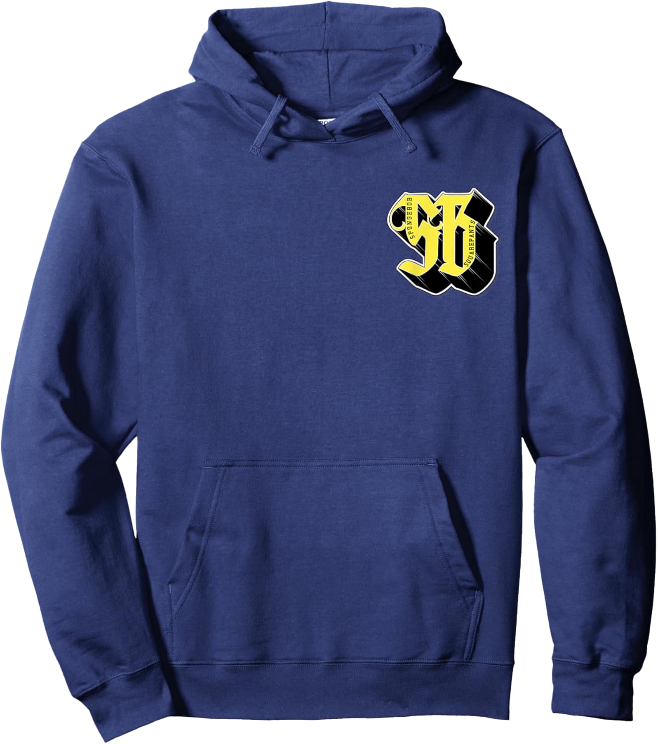 Spongebob Squarepants Gold Logo Hoodie - Hoodie | Navy