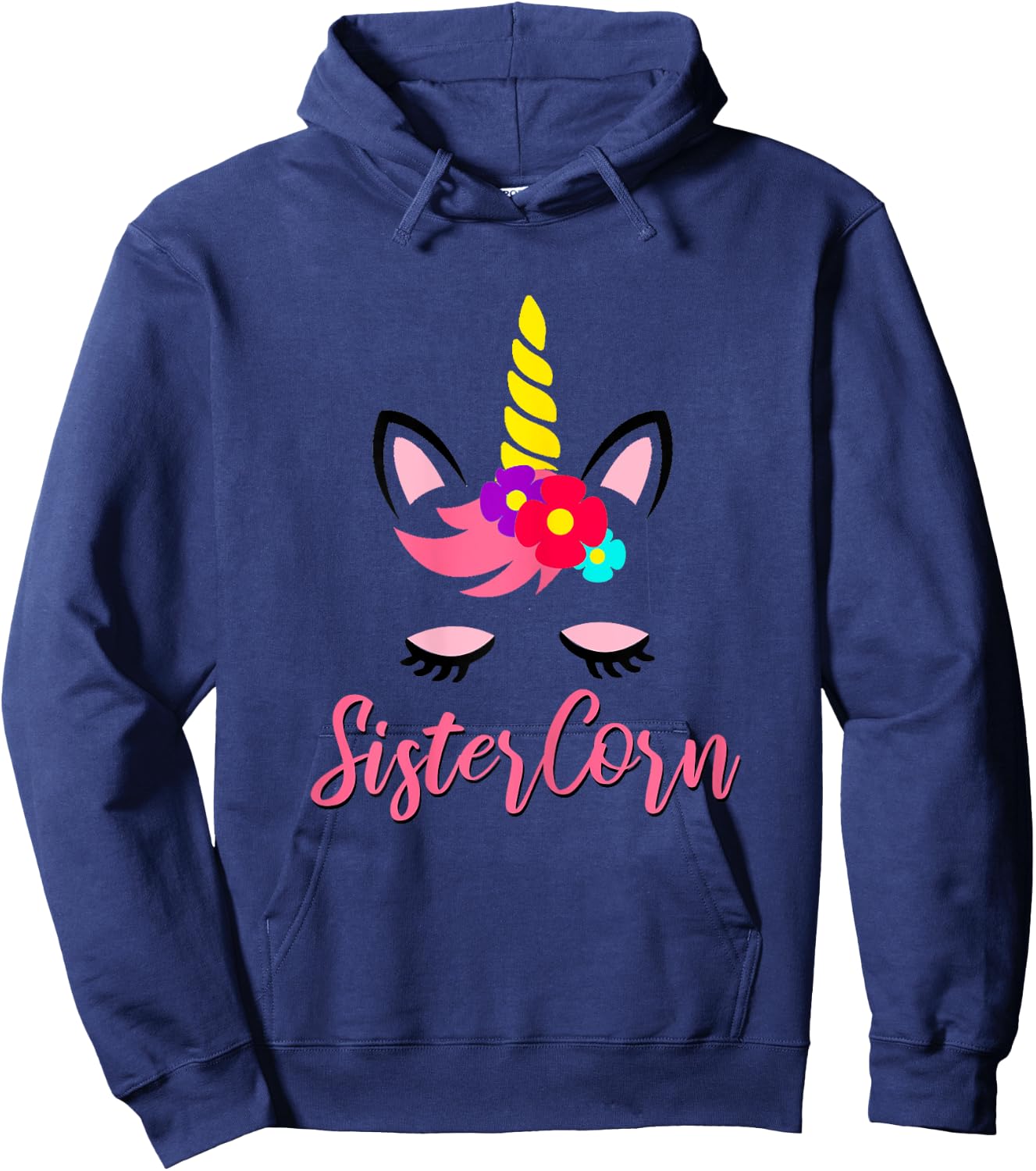 Sistercorn Unicorn Birthday for Sister Hoodie - Hoodie | Navy