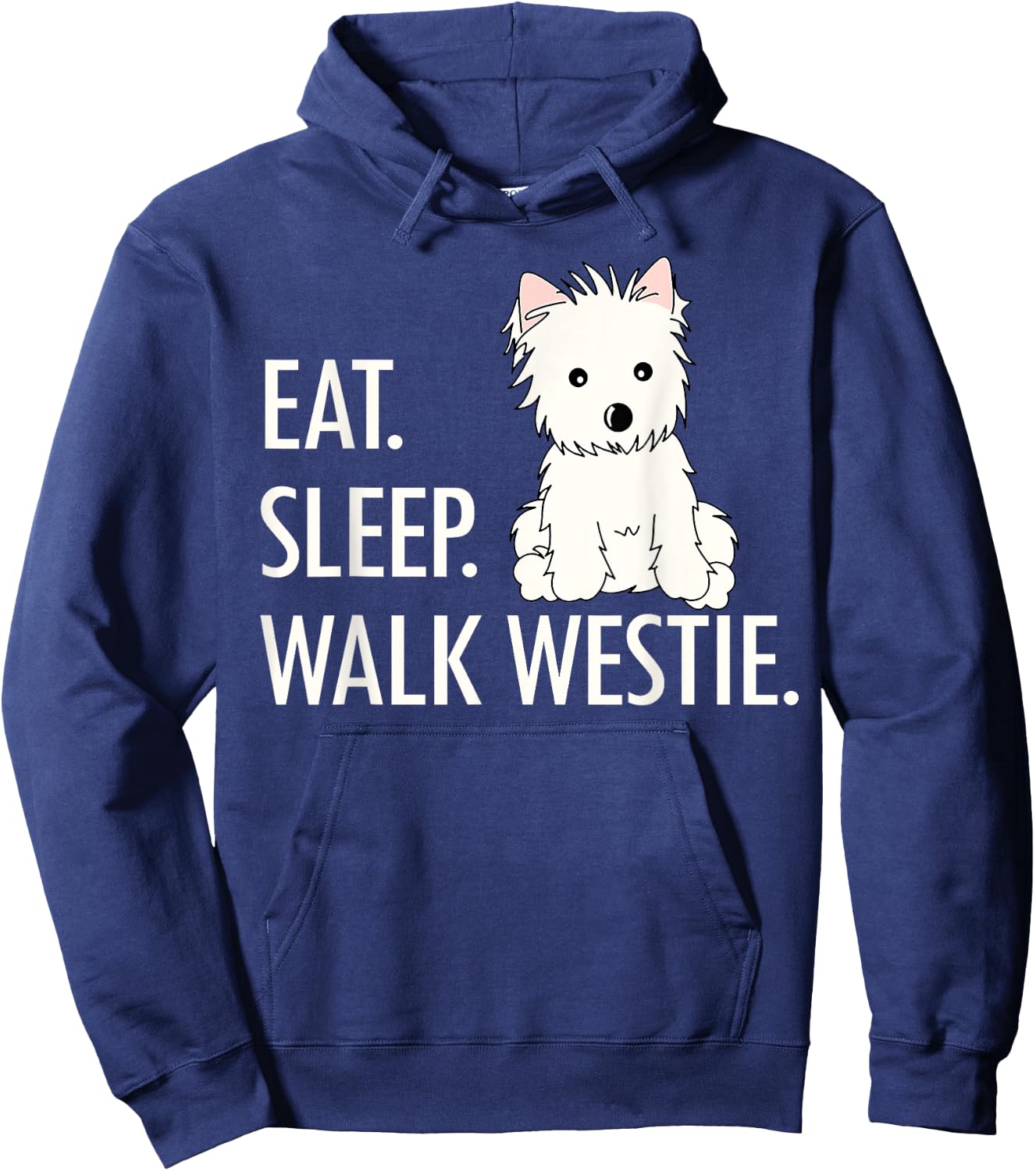 Eat Sleep Walk Westie Hoodie - Hoodie | Navy