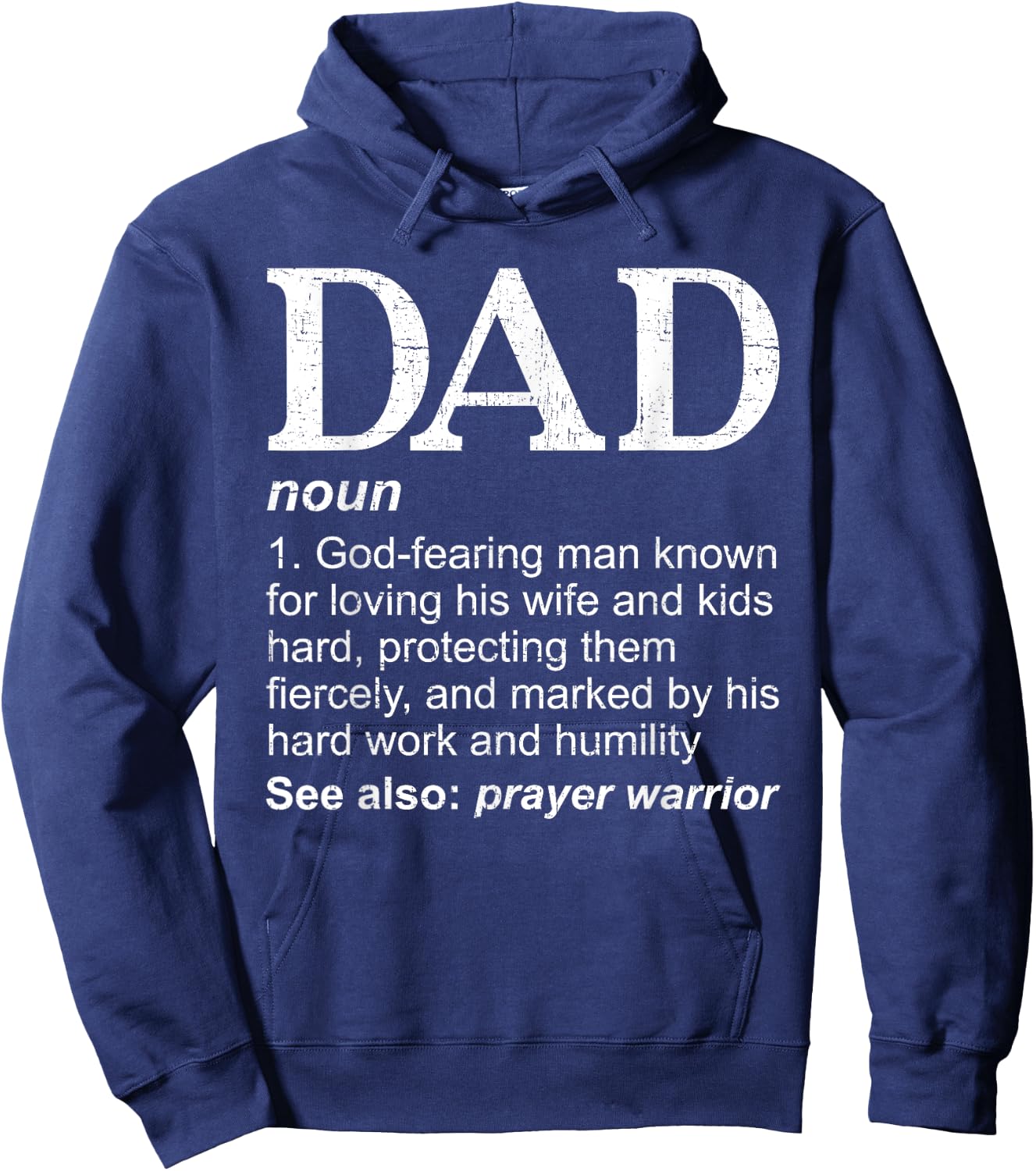 DAD Definition Father's Day Daddy Christian Dad Hoodie - Hoodie | Navy