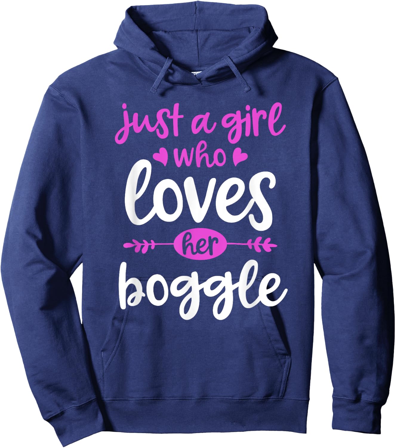 Just a Girl Who Lovers Her Boggle Hoodie - Hoodie | Navy