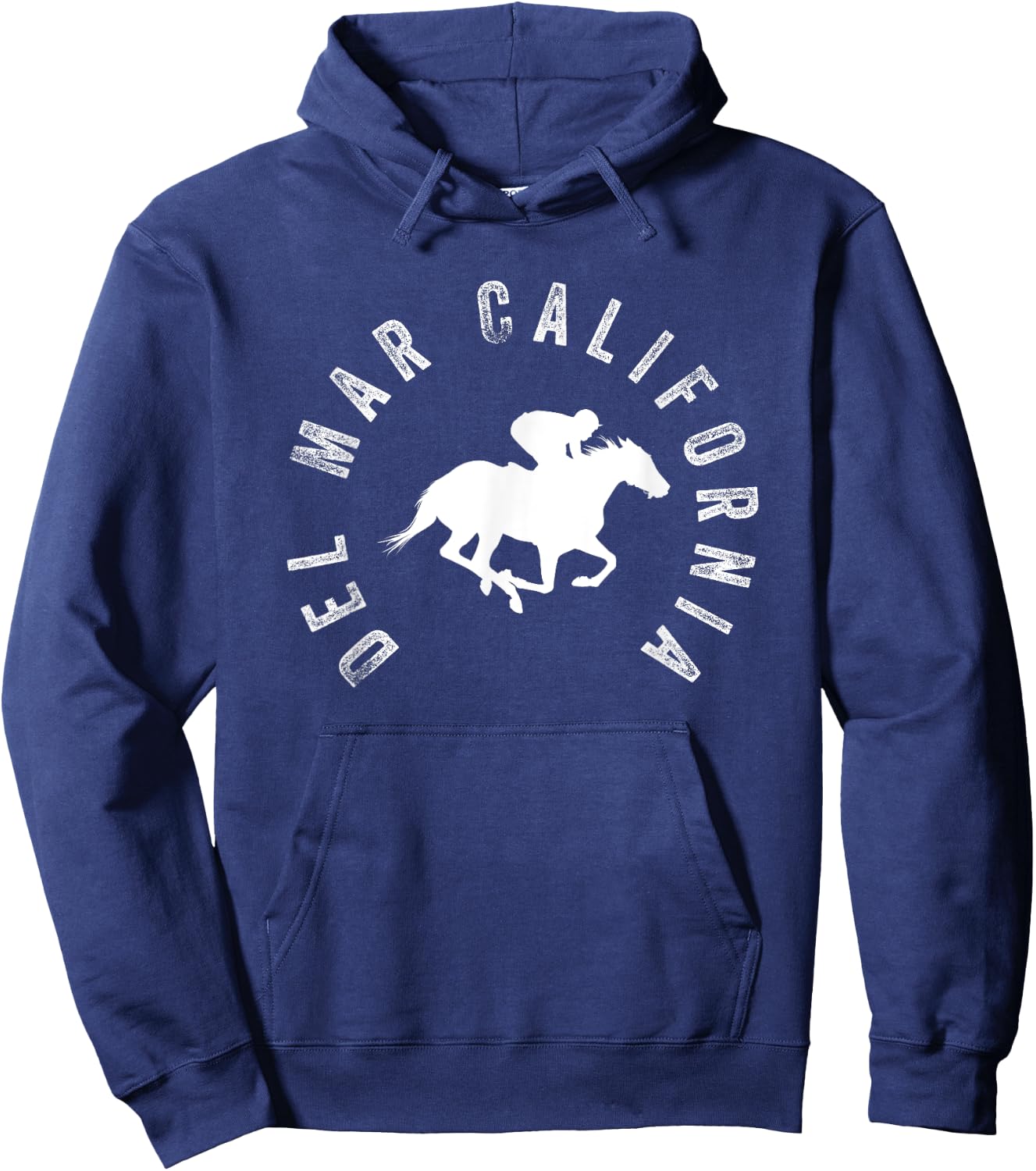 Del Mar California Del Mar California Horse Racing Black -Adults Small Classic Fit Short Sleeve Horse Racing Enthusiasts, Men, Women Hoodie - Hoodie | Navy