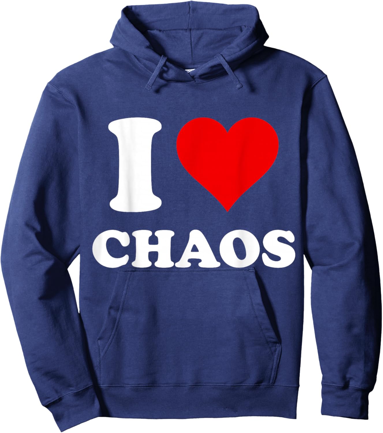 I Heart Chaos I Love Chaos Hoodie - Hoodie | Navy