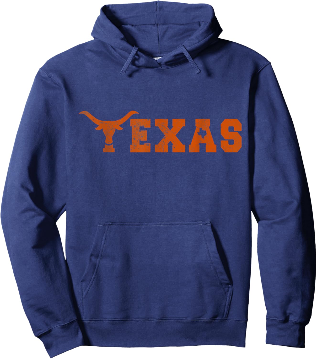 Texas Pride Distressed Vintage Hoodie - Hoodie | Navy