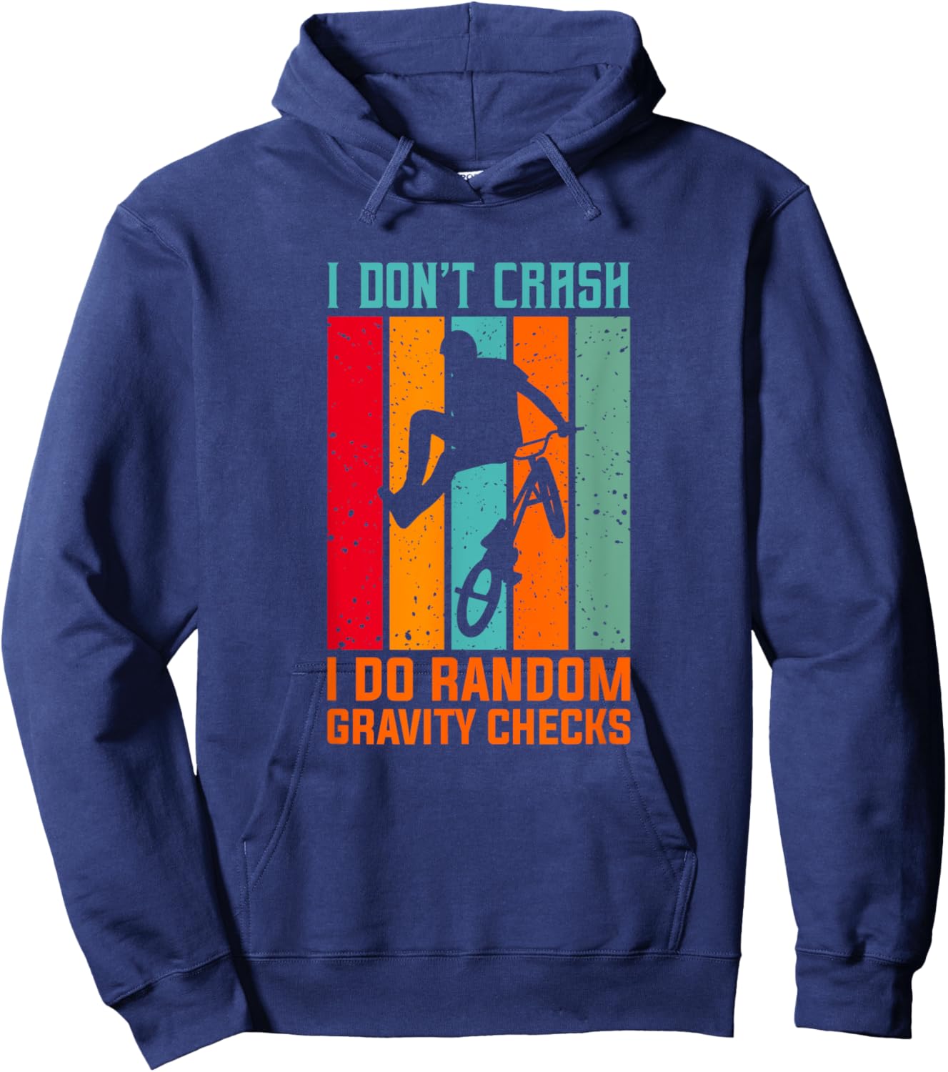 Funny mountain bike biking cycling quote Hoodie - Hoodie | Navy