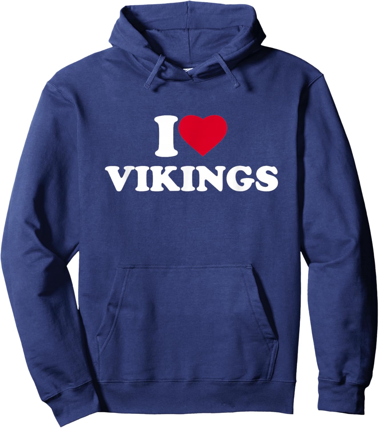 I Love Heart Vikings Lover Norse Hoodie - Hoodie | Navy
