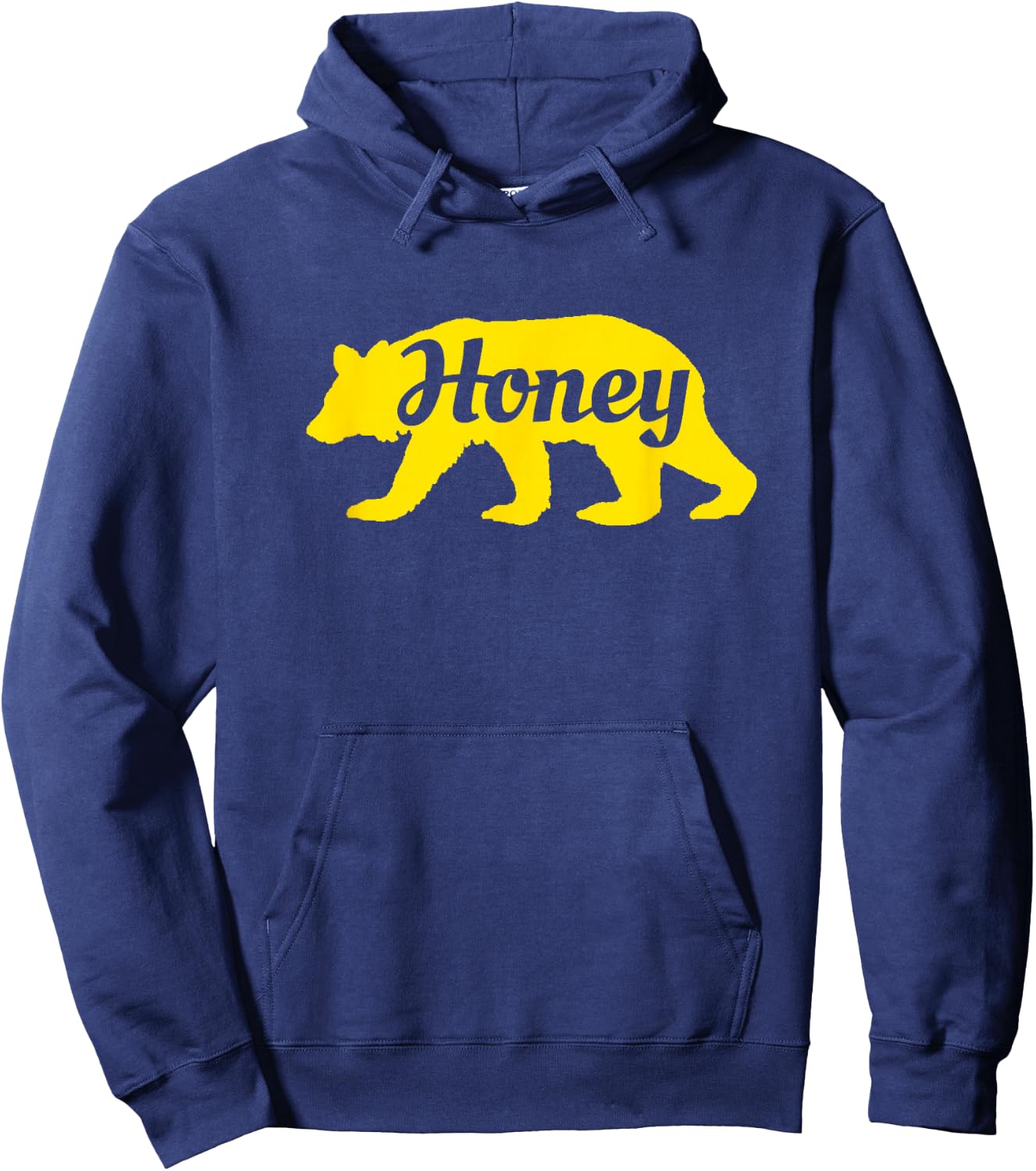 Honey Bear Funny Silhouette Hoodie - Hoodie | Navy