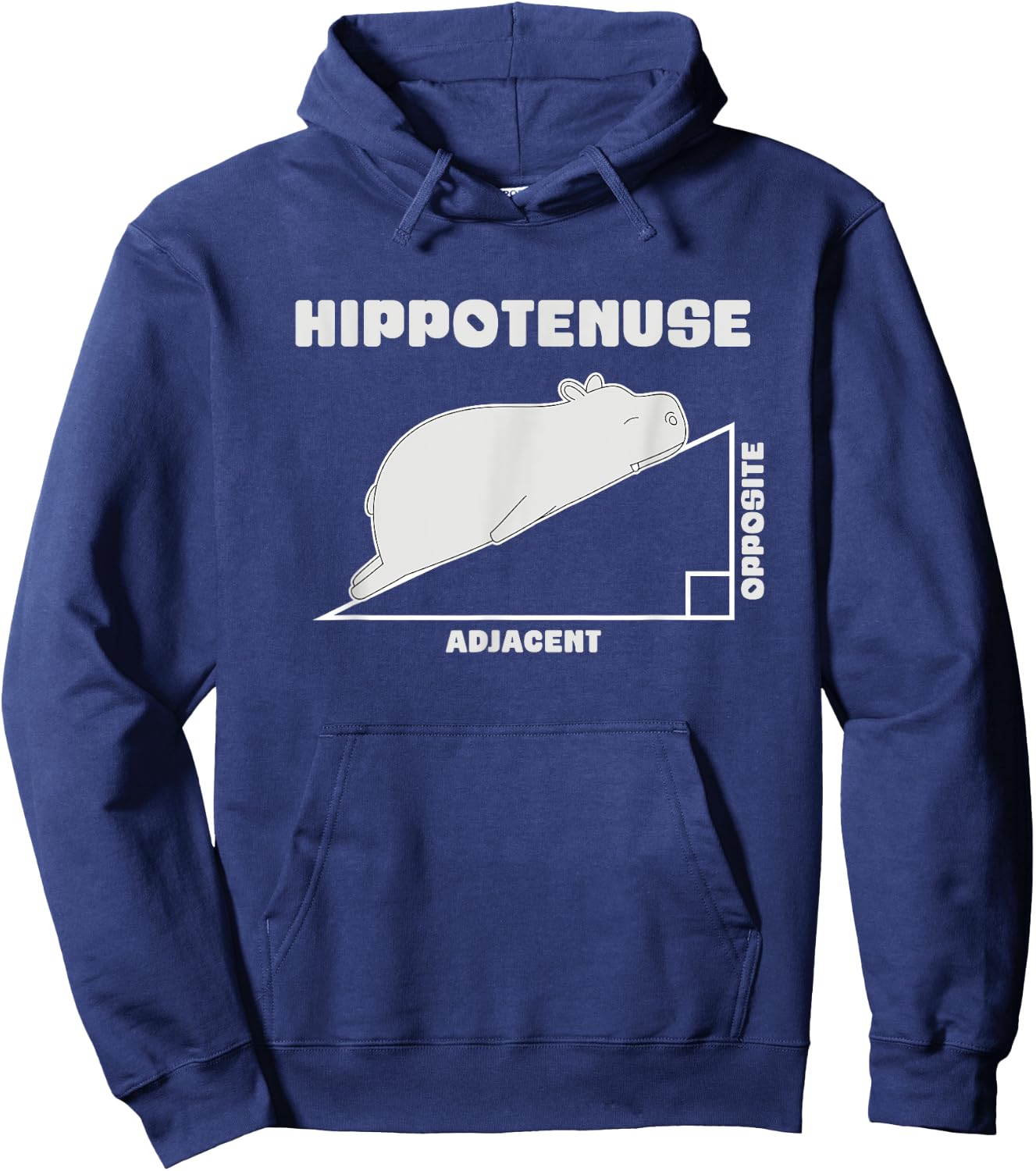 Mathematics Hippotenuse Hippo Hoodie - Hoodie | Navy