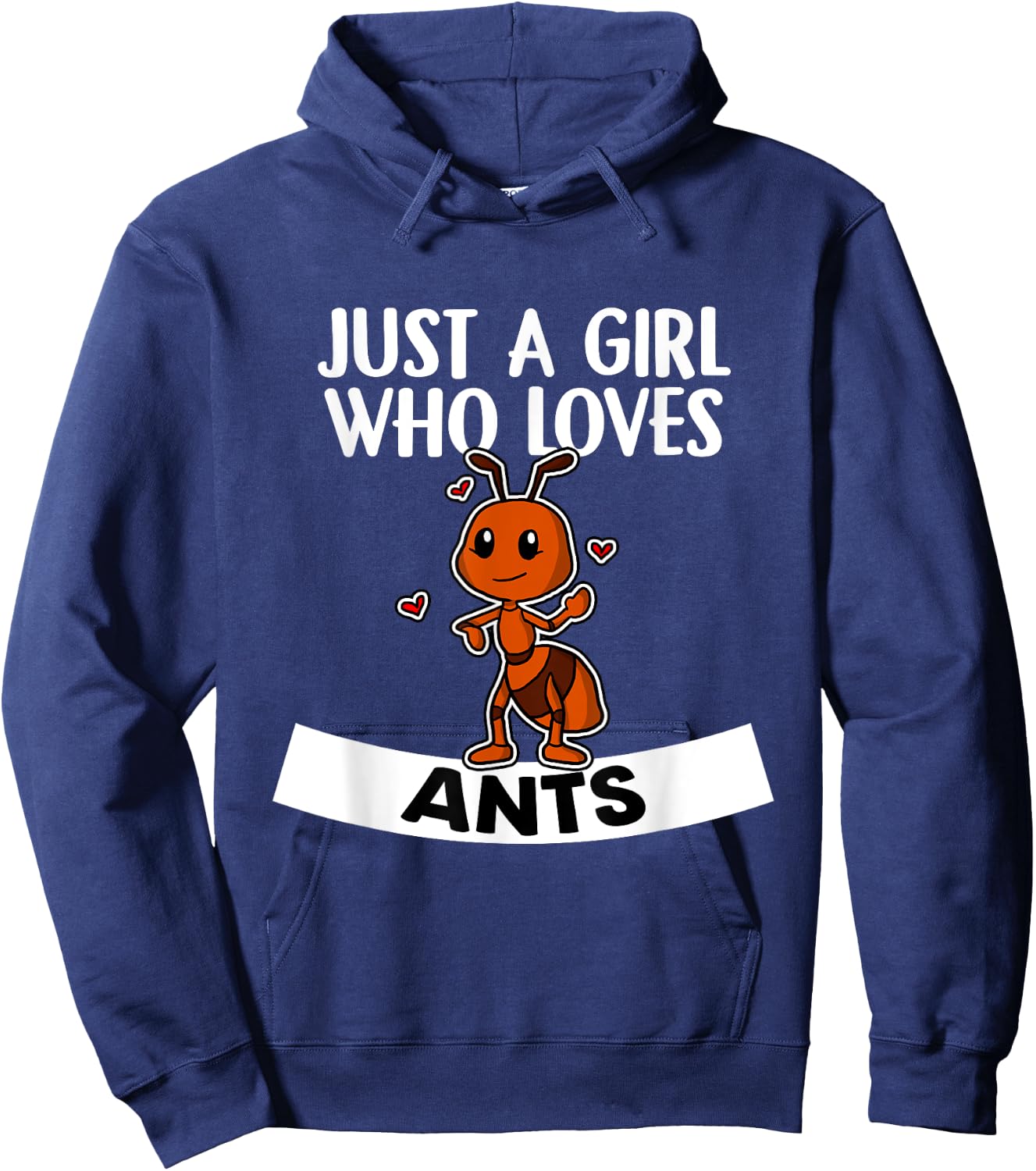 Just A Girl Who Loves Ans Funny Ant Costume Hoodie - Hoodie | Navy