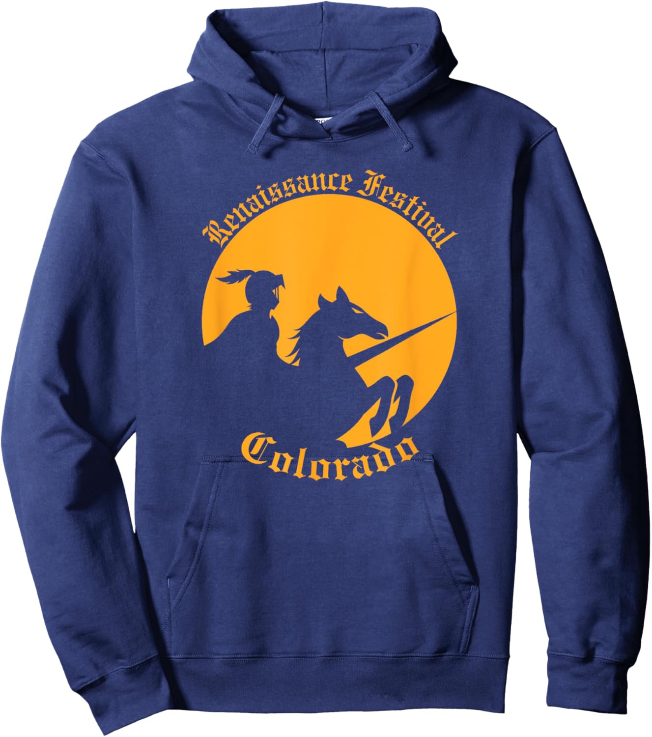 Renaissance Festival Colorado Knight & Horse Hoodie - Hoodie | Navy