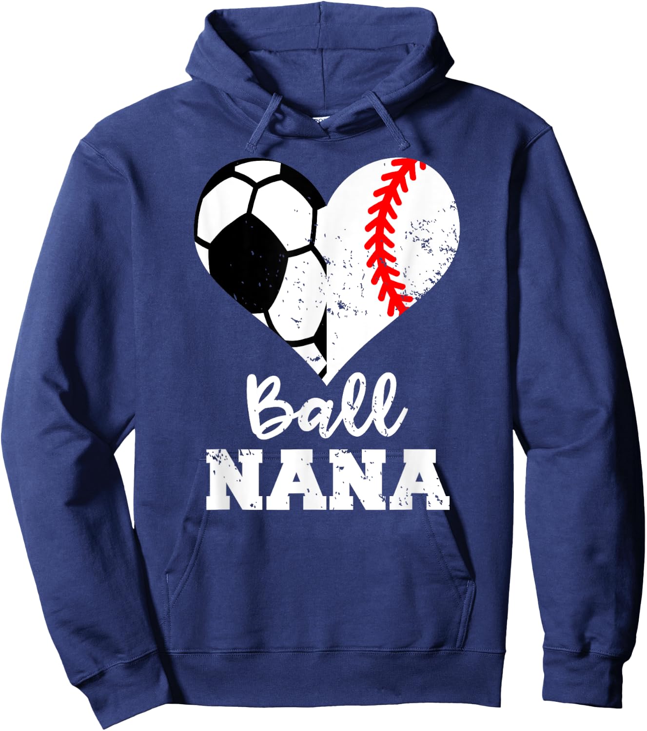 Ball Nana Funny Soccer Baseball Nana Hoodie - Hoodie | Navy