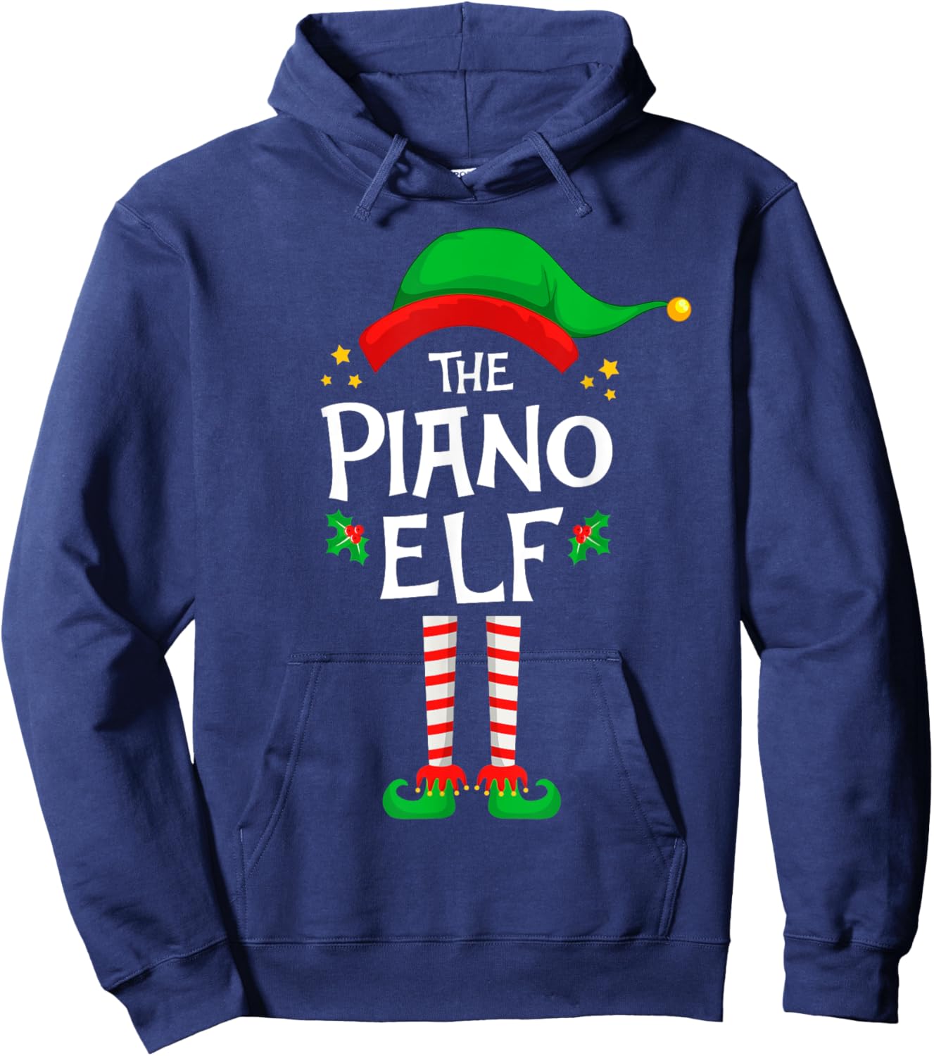 The Piano Elf Christmas Family Matching Group Hoodie - Hoodie | Navy