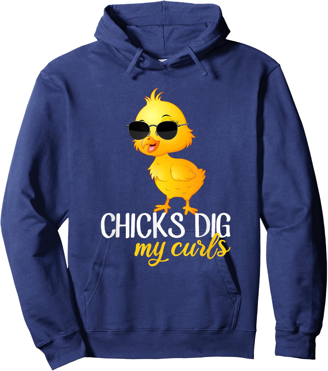 Chicks dig my curls, hair toddler Hoodie - Hoodie | Navy