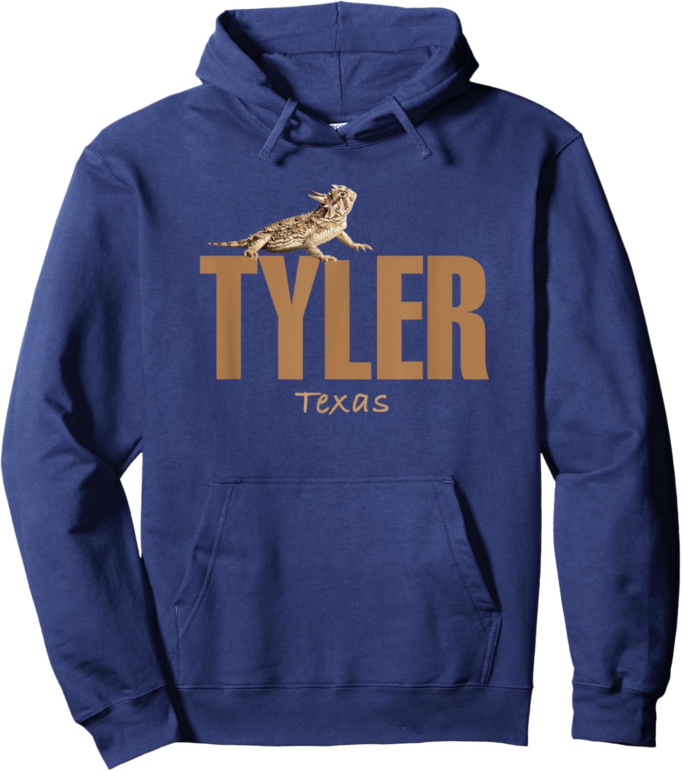 Tyler Texas Horned Toad Design Hoodie - Hoodie | Navy