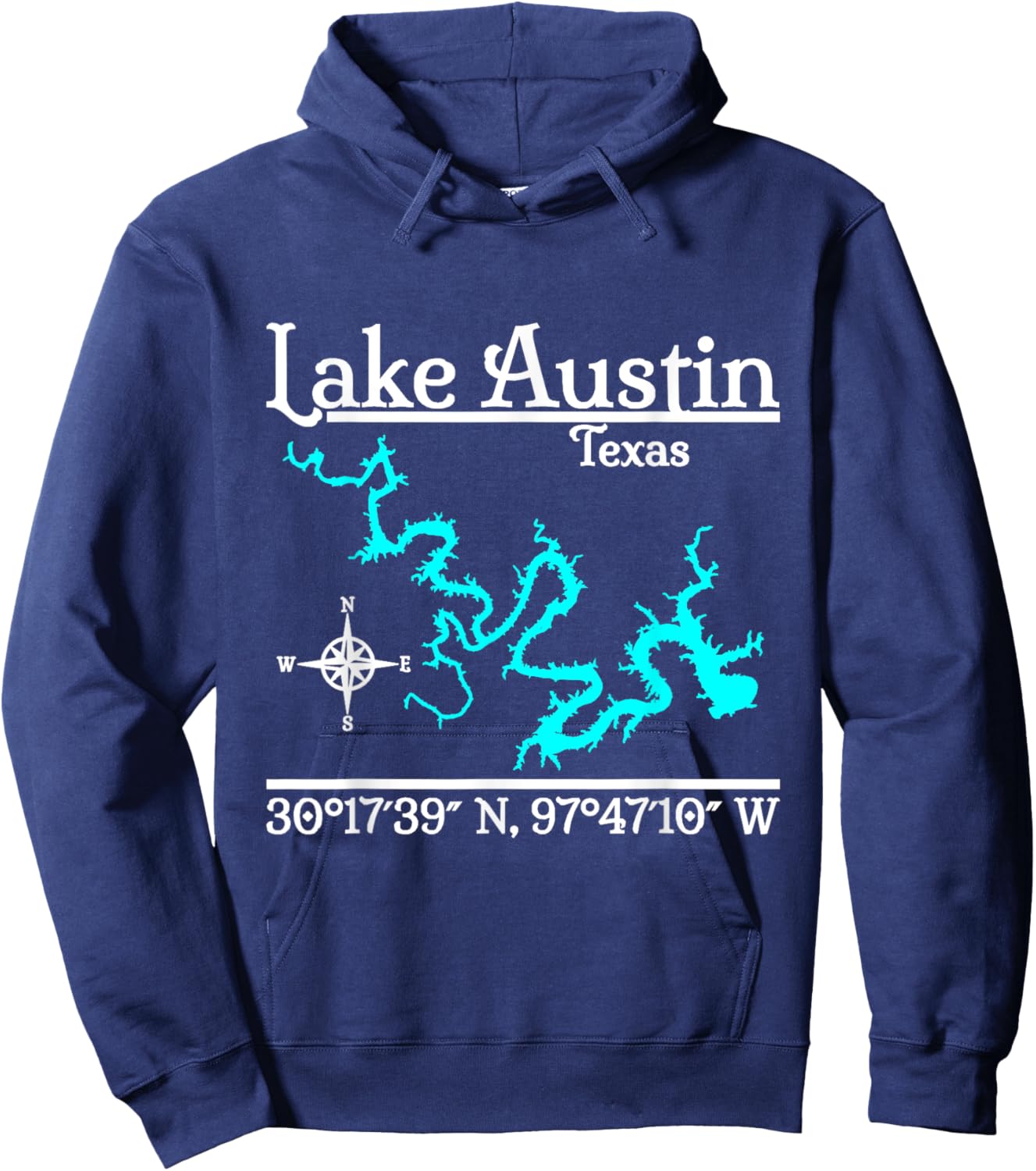 Lake Austin, Texas Hoodie - Hoodie | Navy