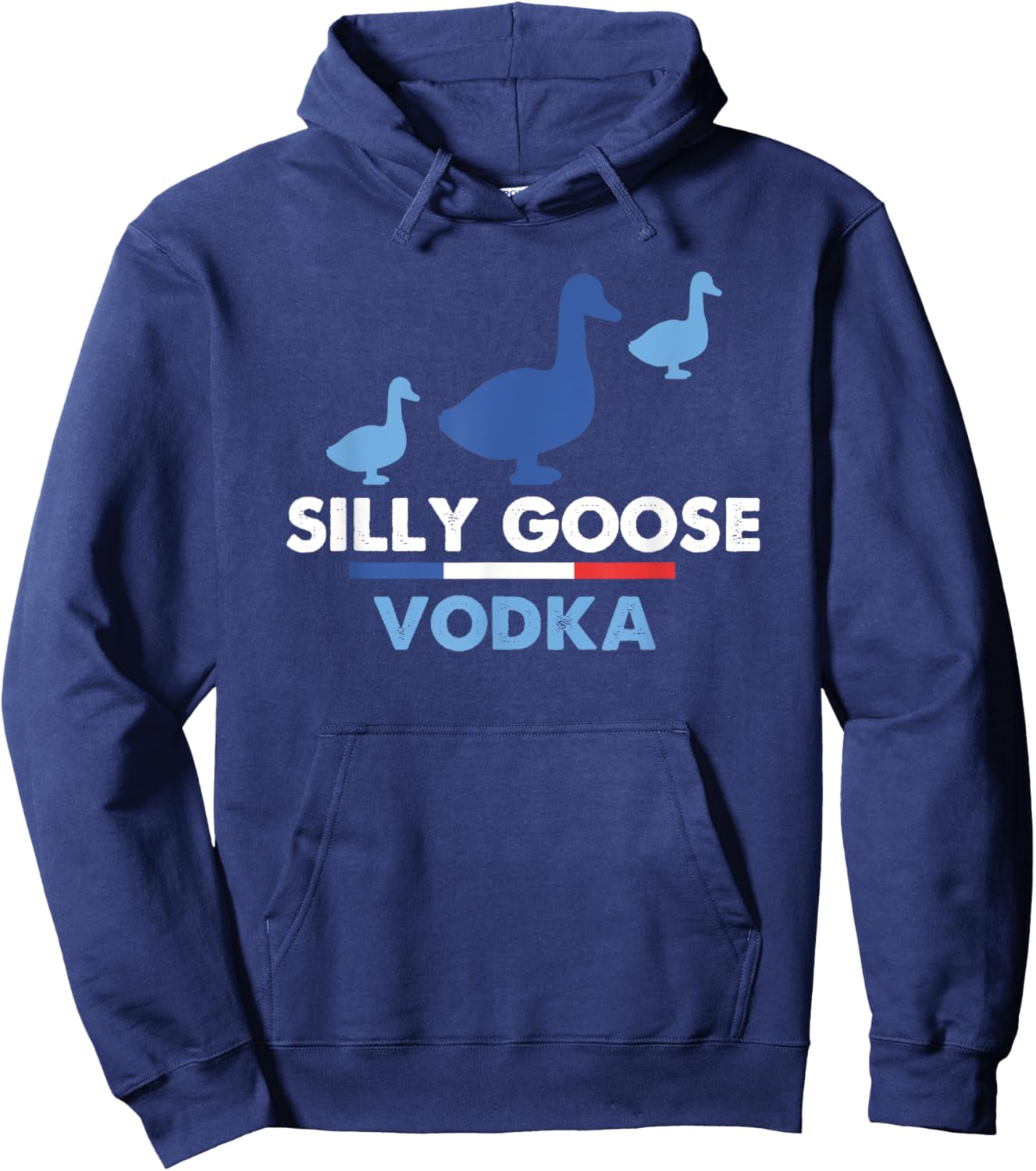 Silly Goose Vodka Funny Animal Alcohol Lover Hoodie - Hoodie | Navy