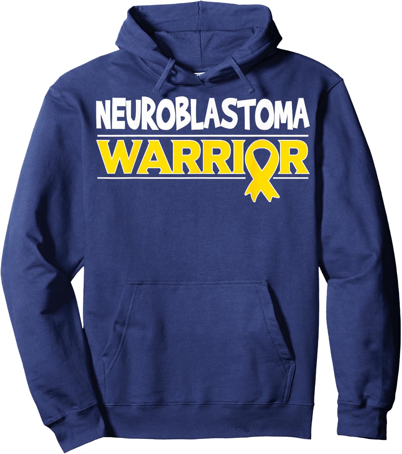 NB Awareness Ribbon - Neuroblastoma Warrior Hoodie - Hoodie | Navy