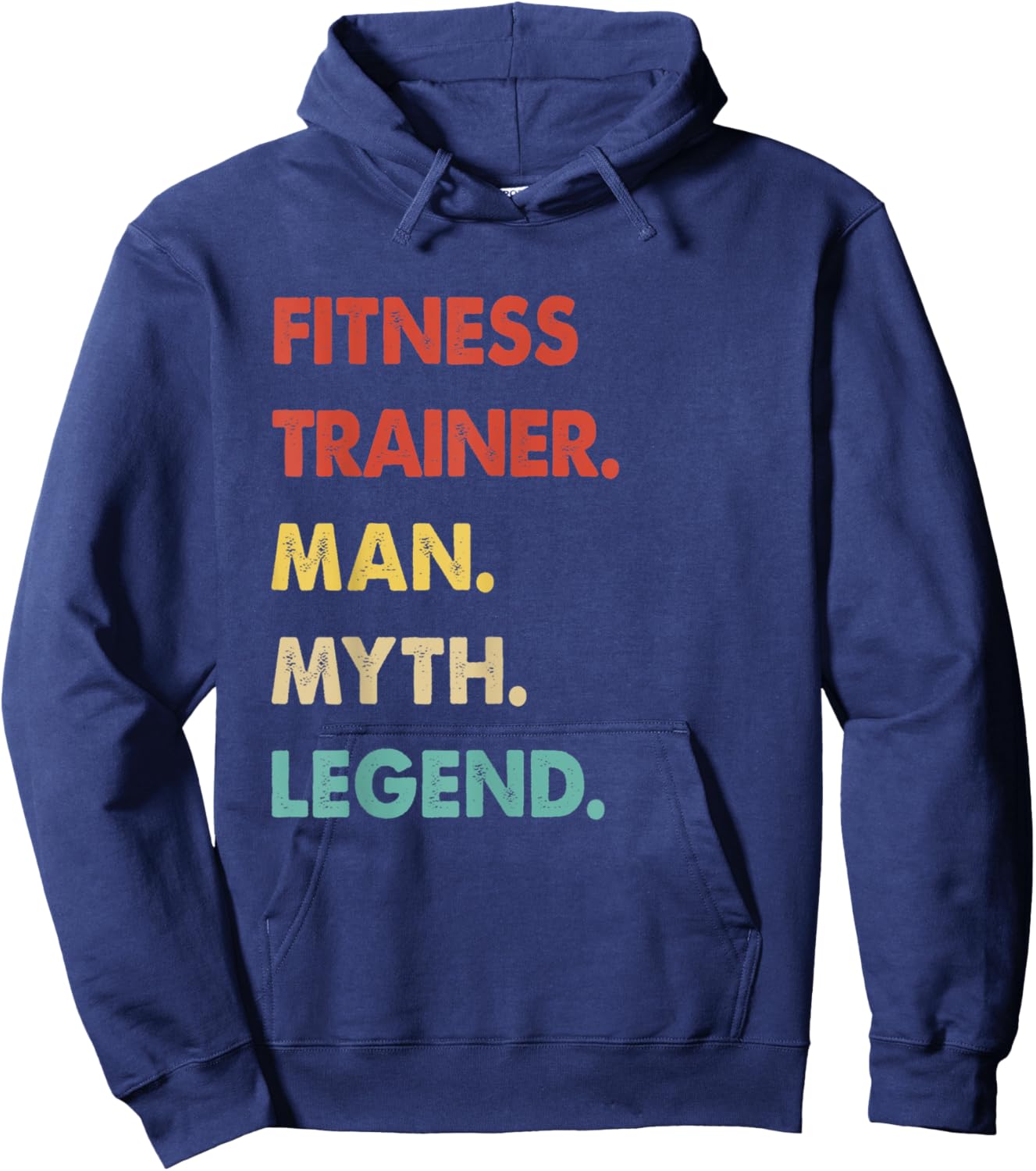 Retro Fitness Trainer Man Myth Legend Hoodie - Hoodie | Navy