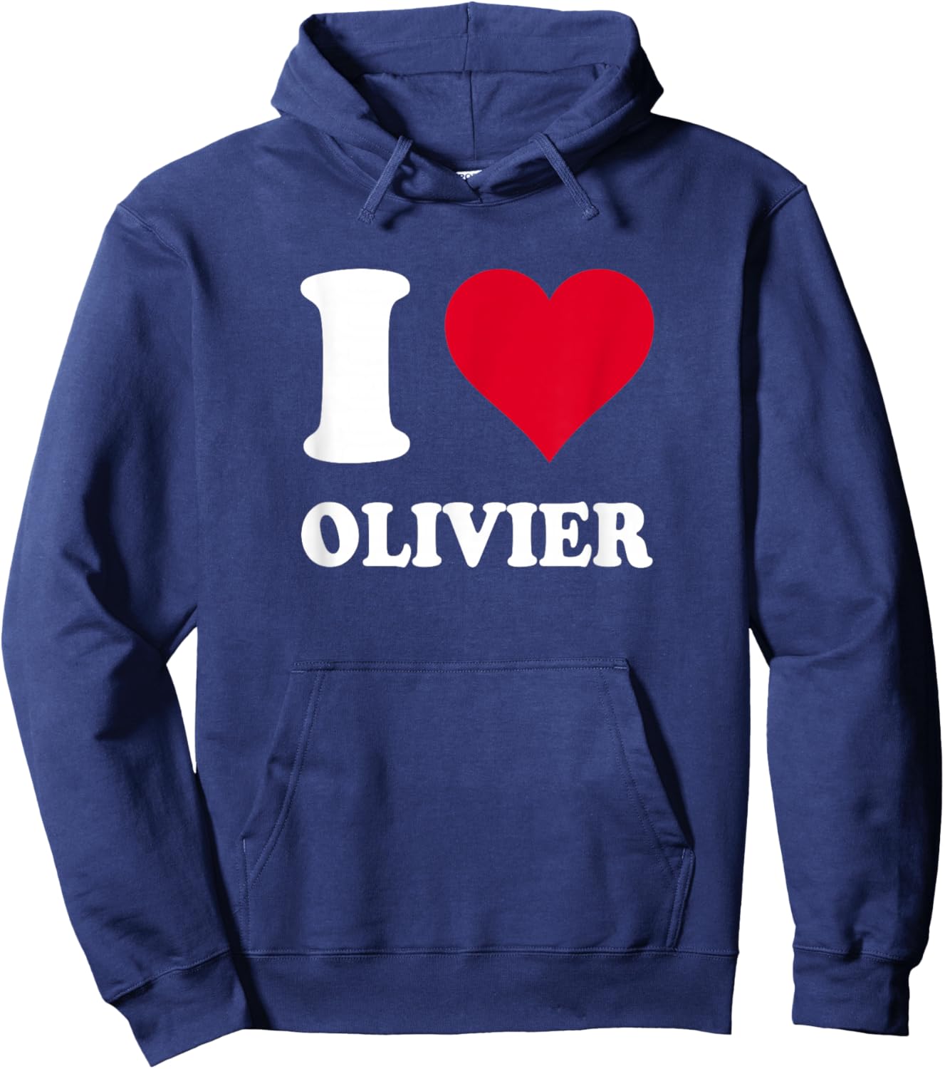 Red Heart I Love Olivier Hoodie - Hoodie | Navy