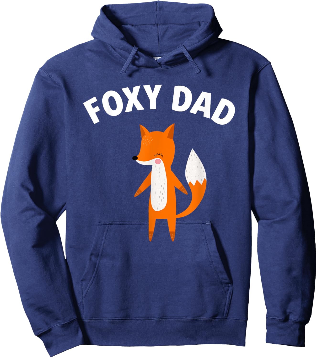 Foxy Dad Funny Father's Day Fox Pun Joke Hoodie - Hoodie | Navy