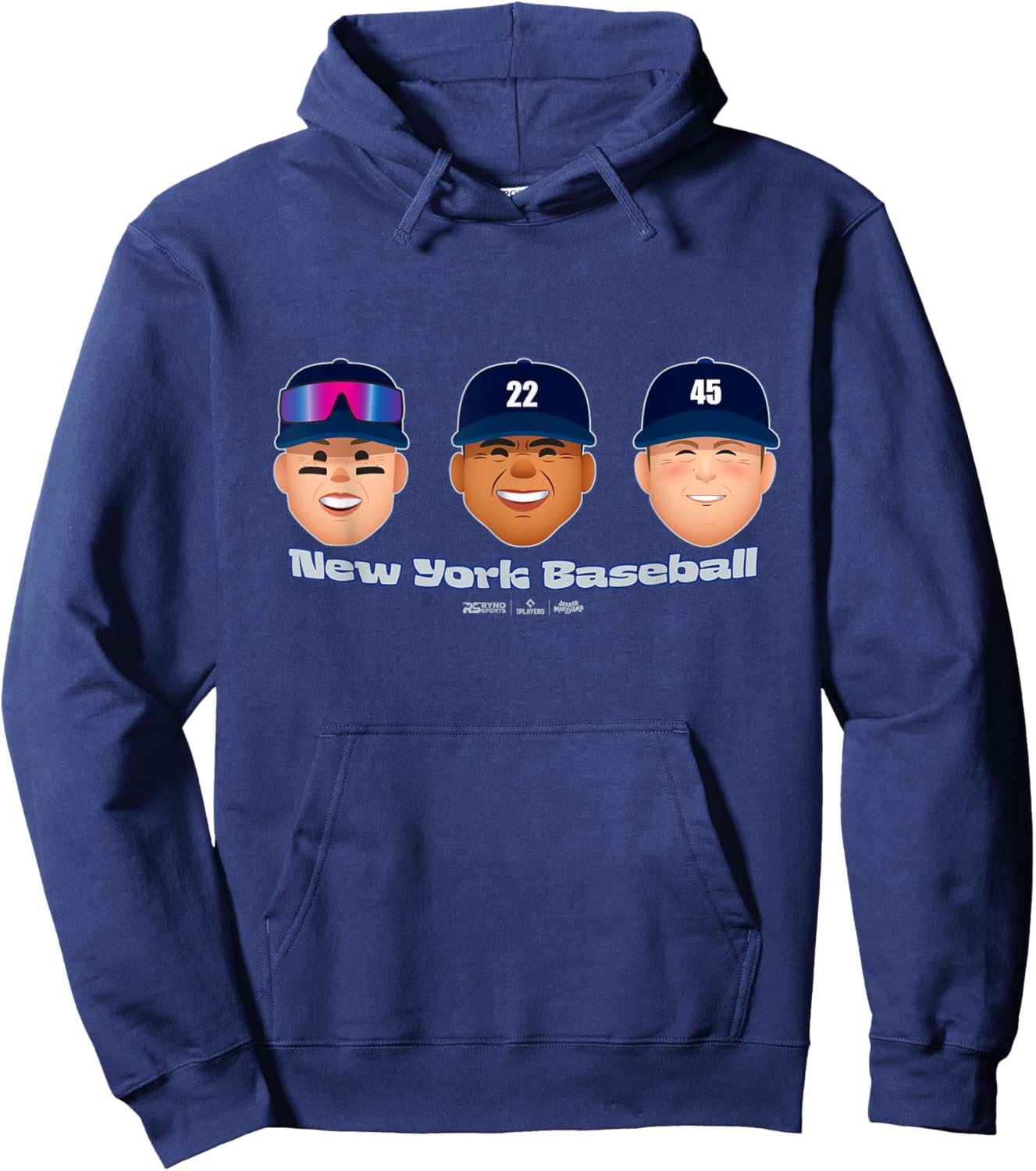 New York A Baseball Players Head Trio MLBPA Hoodie - Hoodie | Navy
