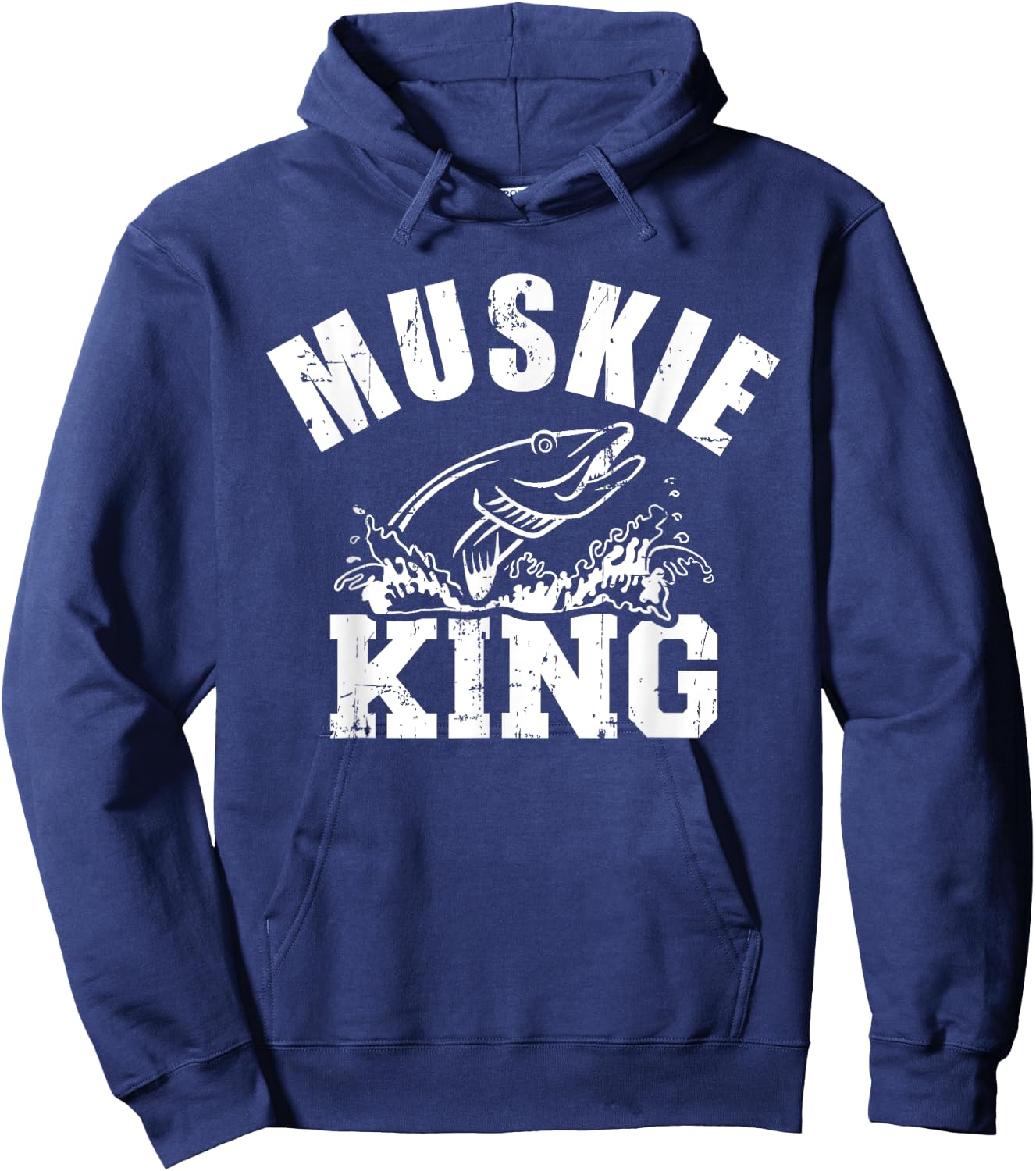 Muskie king fishing Hoodie - Hoodie | Navy