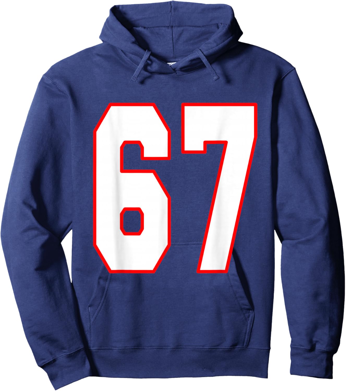 Number 67 American Football Hoodie - Hoodie | Navy