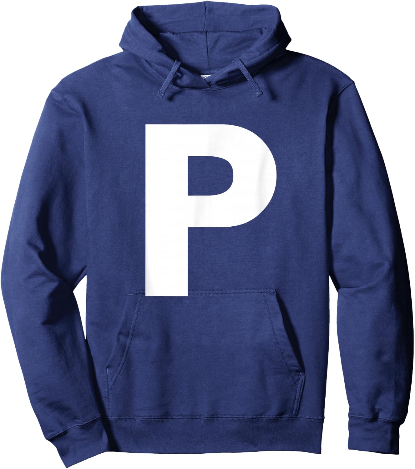 Alphabet Letter P (capital upper case) Shirt Hoodie - Hoodie | Navy