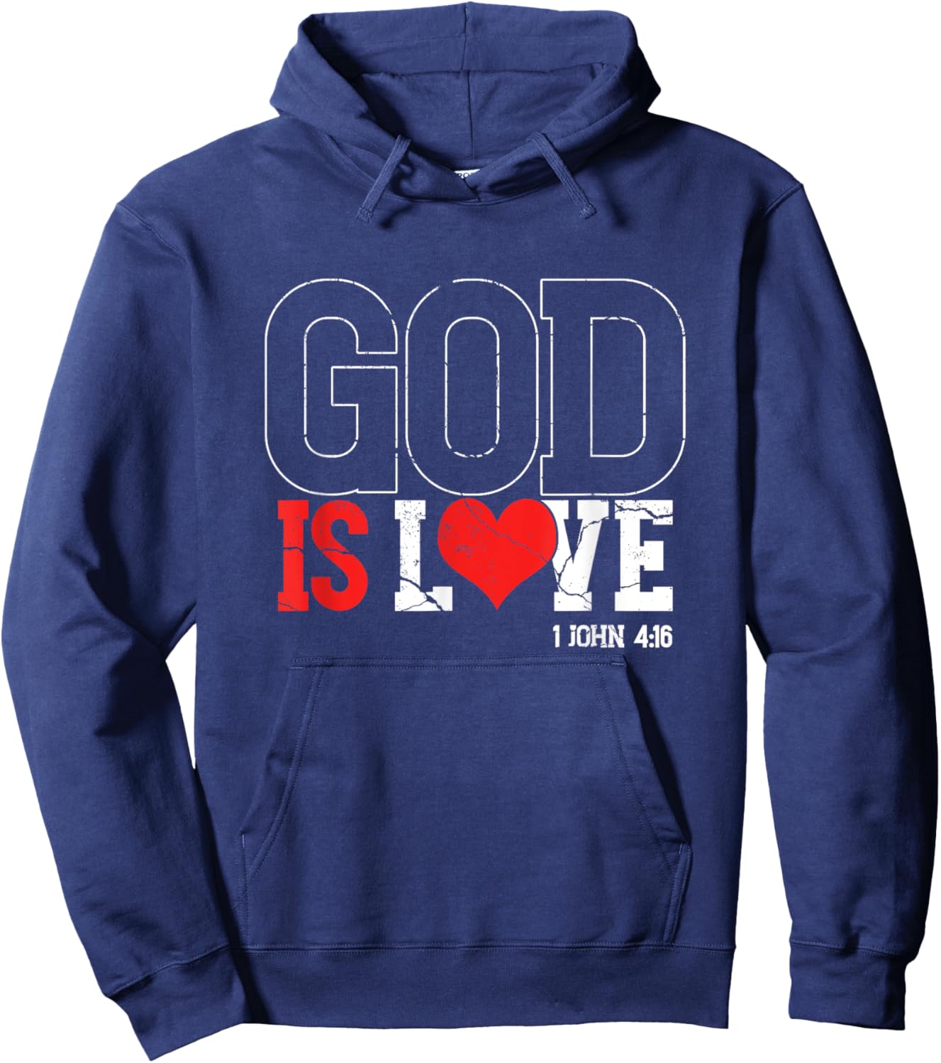 God Is Love | Religion Church Faith | Believer Hoodie - Hoodie | Navy