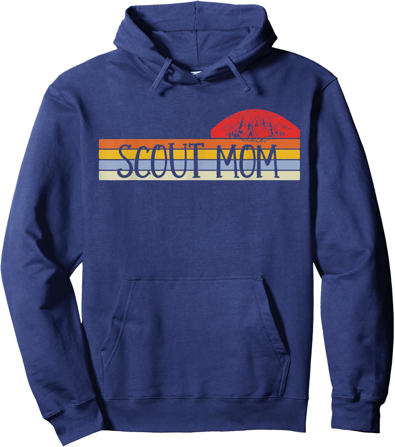 Scouting Funny Vintage Scout Mom Hoodie - Hoodie | Navy