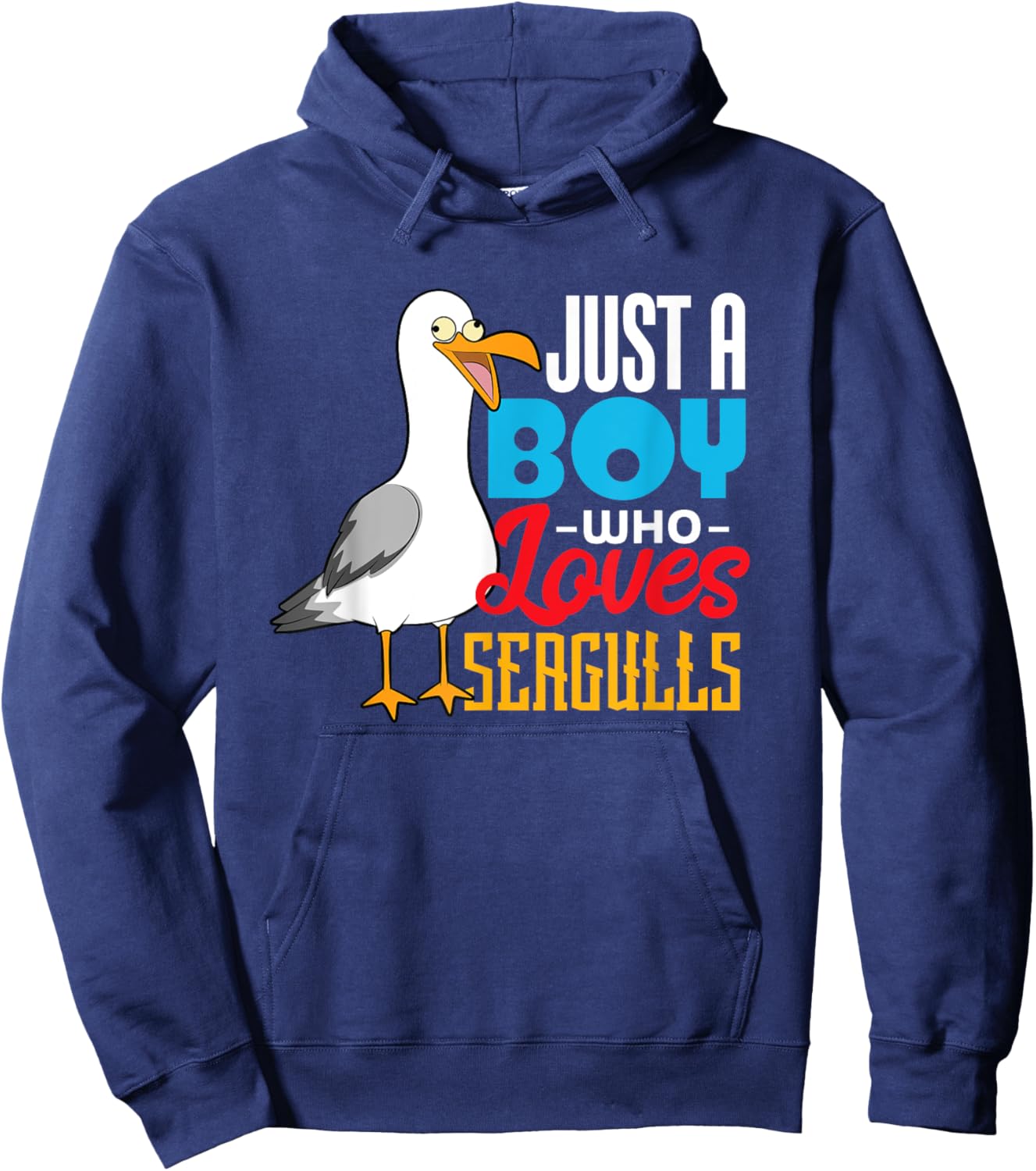 Just A Boy Who Loves Seagulls Hoodie - Hoodie | Navy