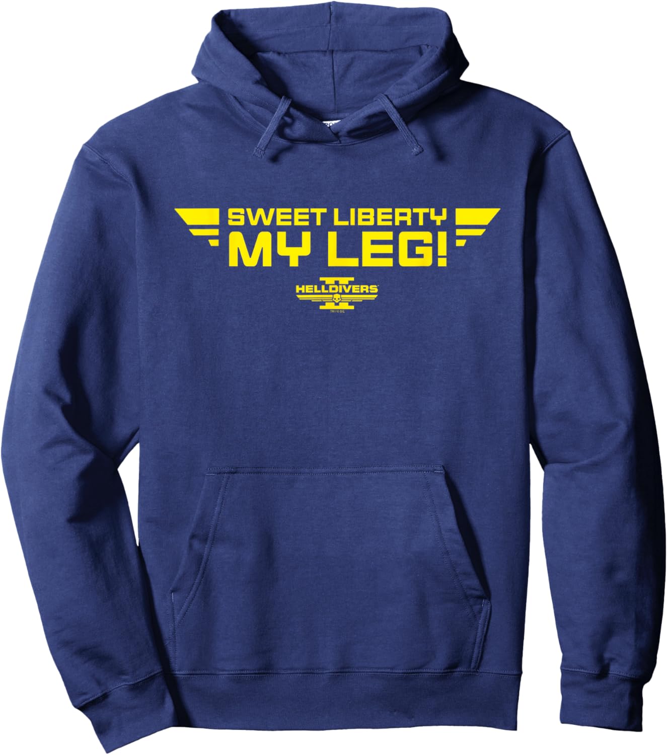 Helldivers 2 Sweet Liberty My Leg Video Game Hoodie - Hoodie | Navy