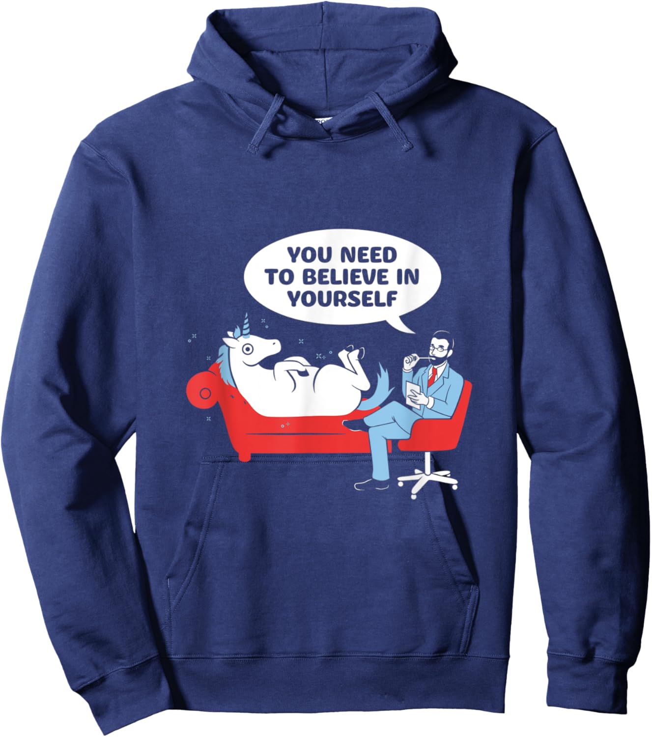 You Need to Believe in Yourself Unicorn Hoodie - Hoodie | Navy