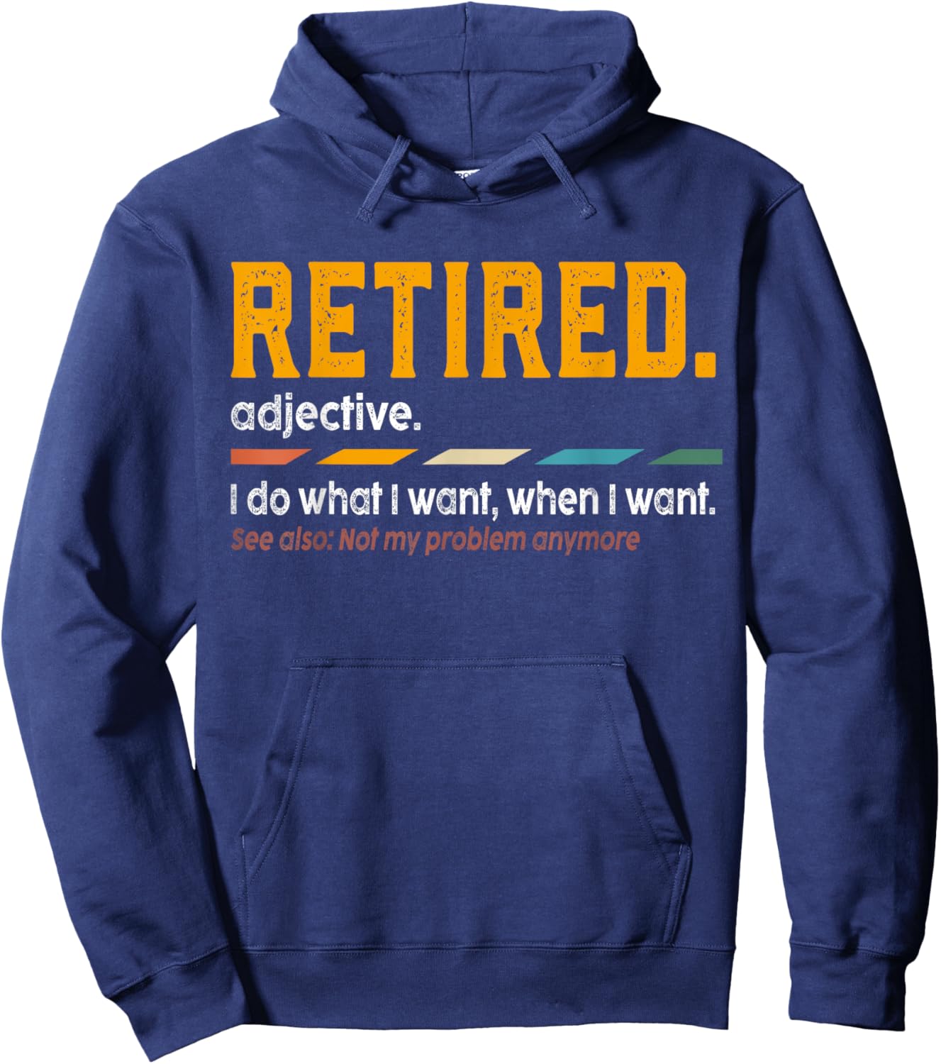 Retired Definition Retirement Definition Men Hoodie - Hoodie | Navy