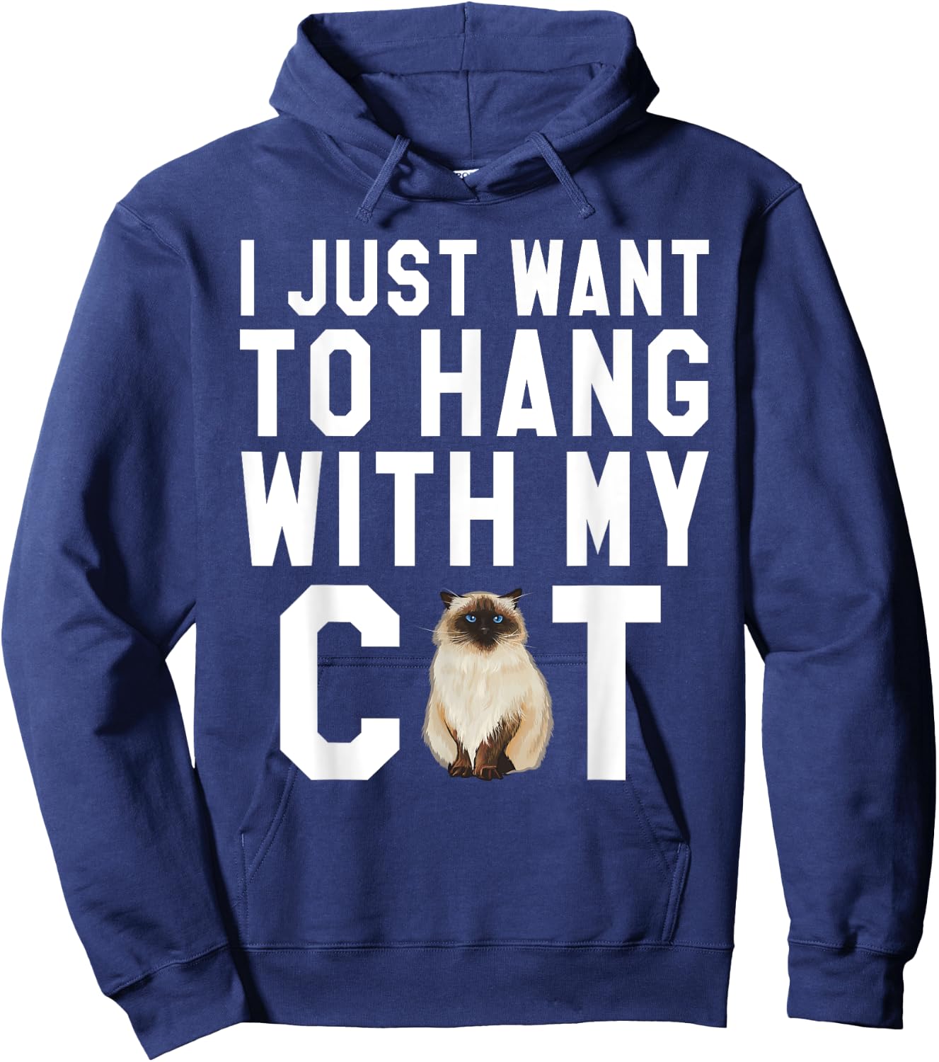 I Just Want To Hang With My Himalayan Cat Women Hoodie - Hoodie | Navy