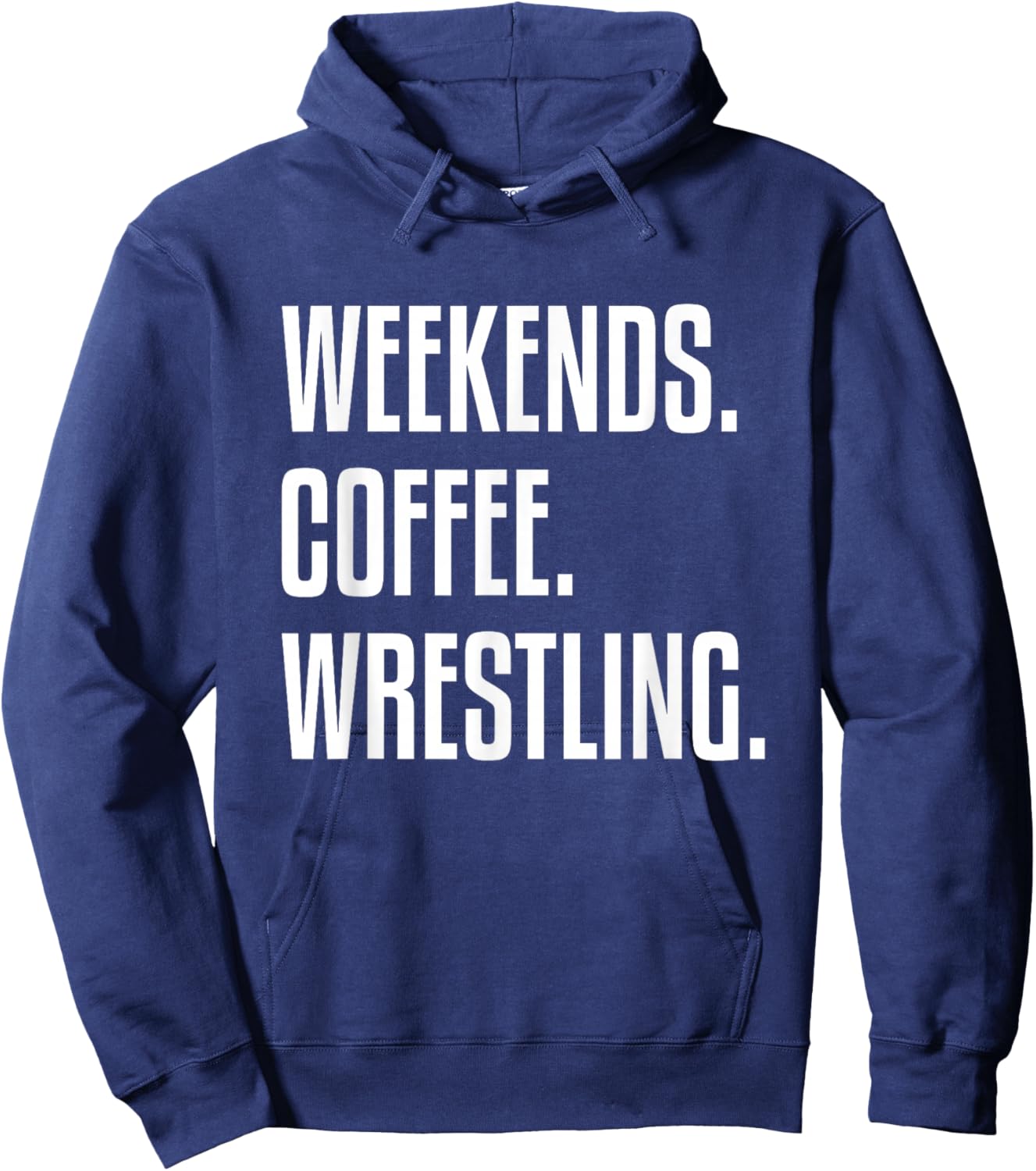 Weekends Coffee and Wrestling, Wrestling Mom Hoodie - Hoodie | Navy