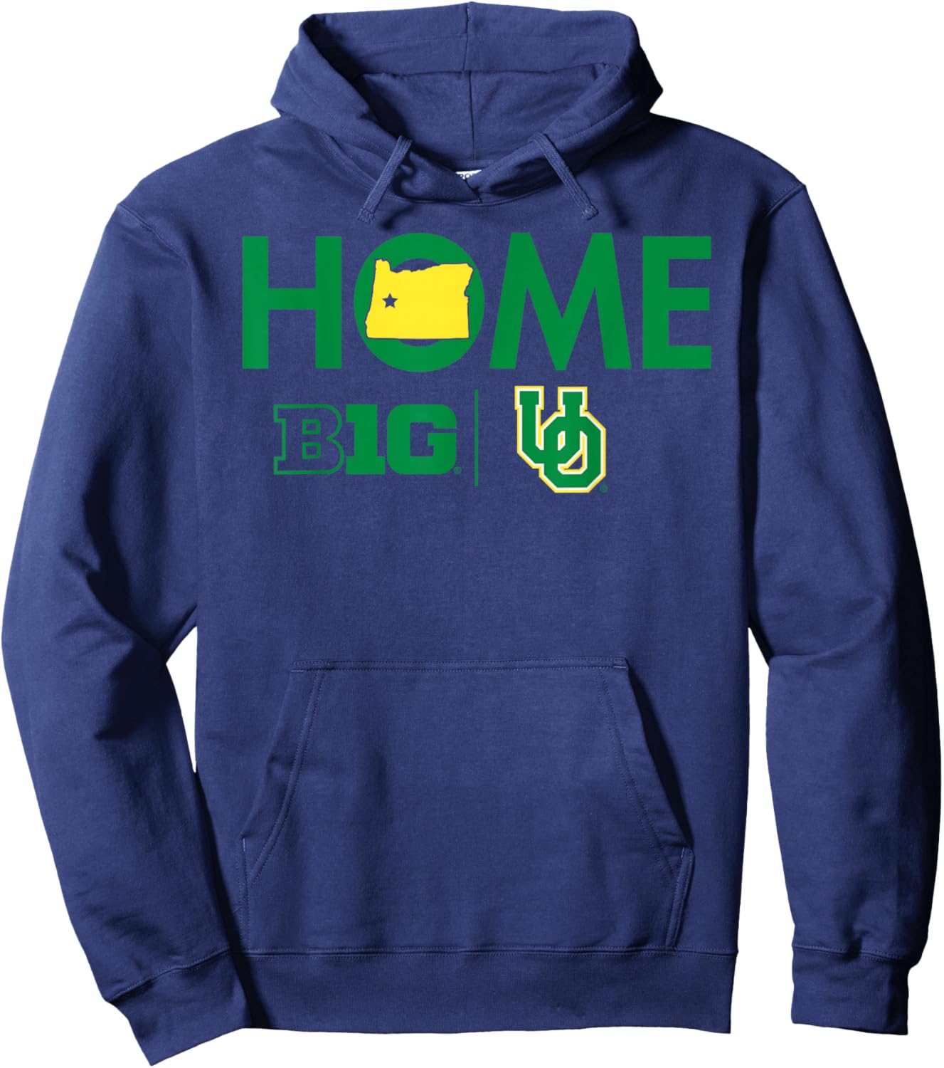 Oregon Ducks Big 10 Home Officially Licensed Hoodie - Hoodie | Navy