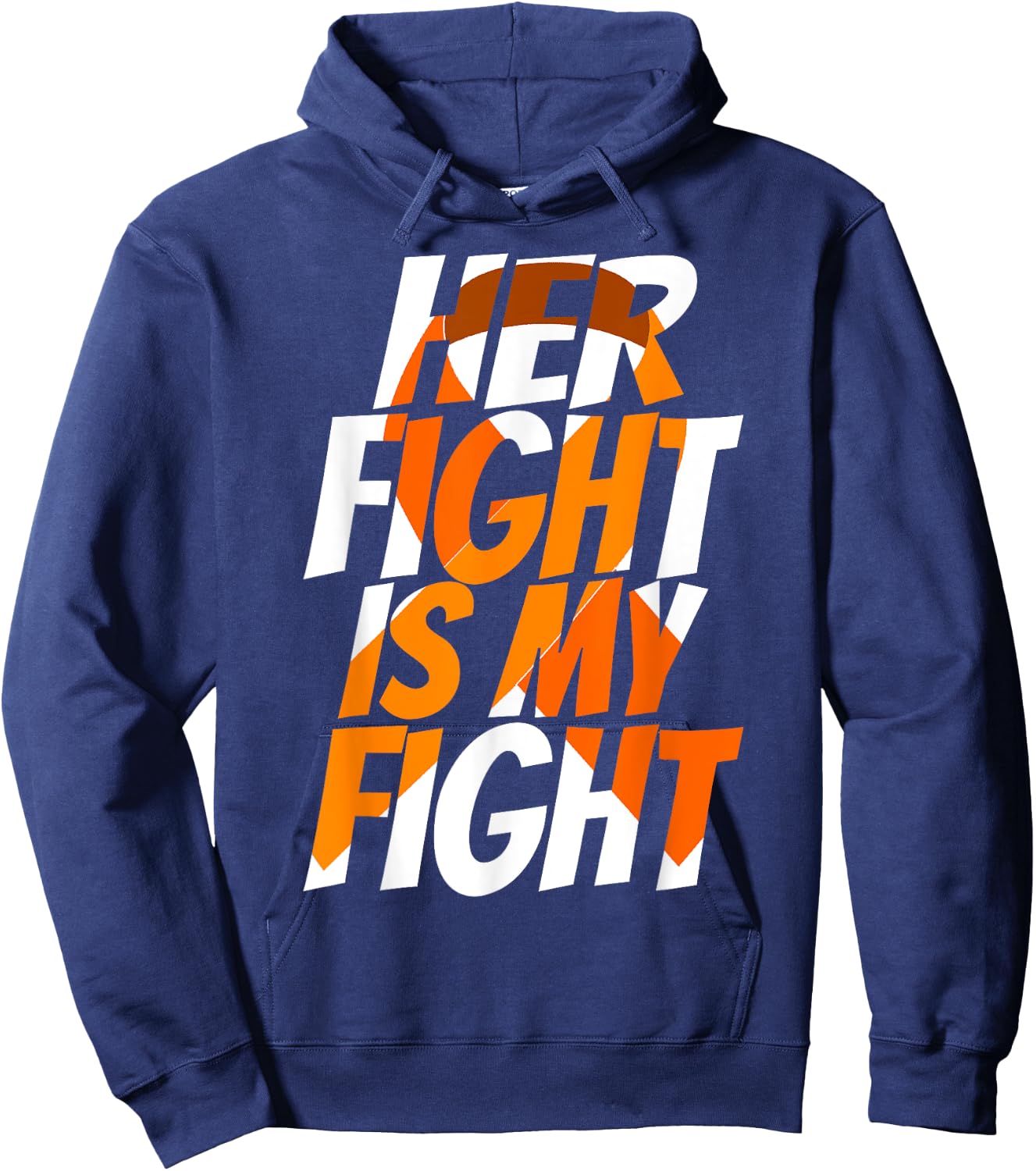 Orange Ribbon Products Leukemia Awareness Hoodie - Hoodie | Navy