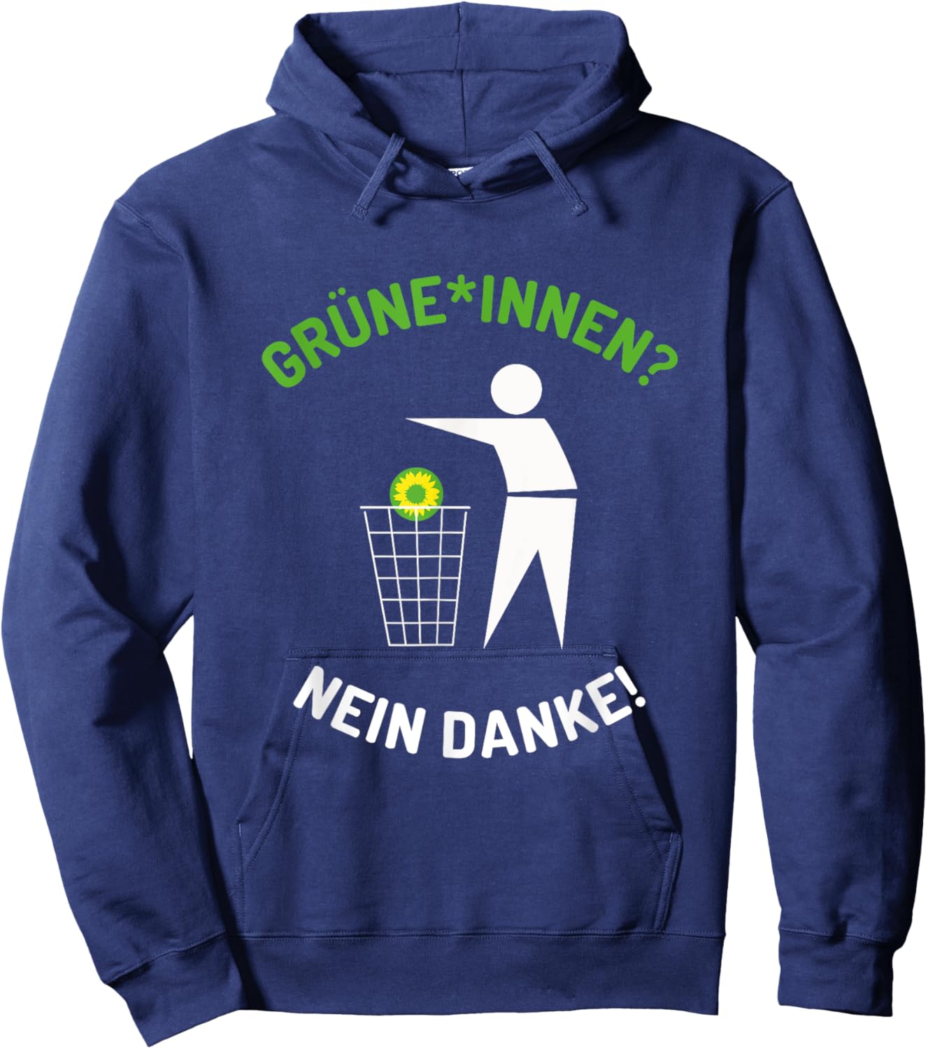 Grüne Grüninnen Nein Danke Spruch Statement Hoodie - Hoodie | Navy