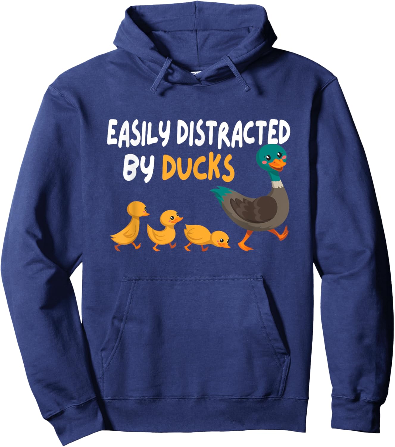 Funny Duck Lover Duck Family Hoodie - Hoodie | Navy